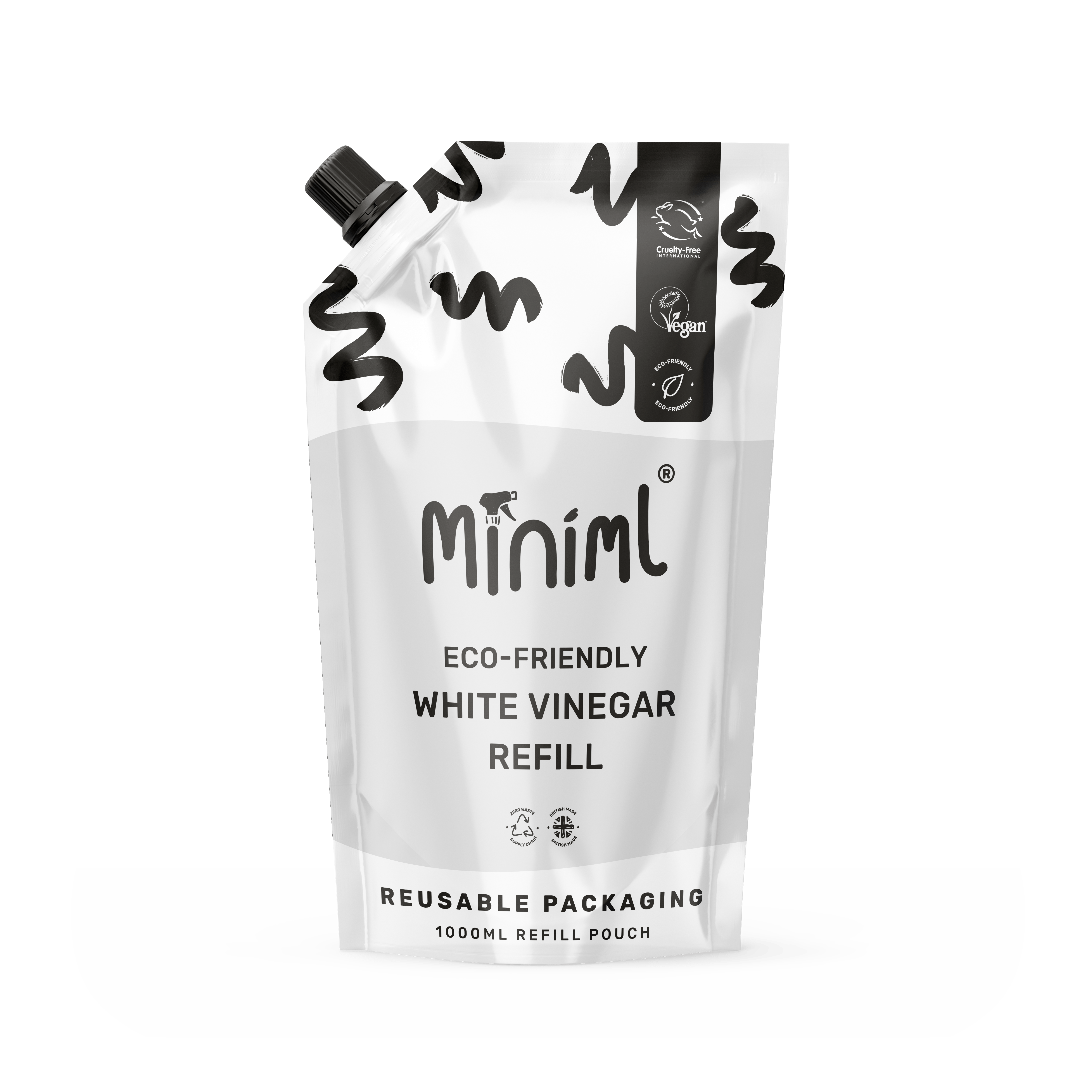 Miniml White Vinegar Unscented 1L Refill | Multi - Purpose Natural Cleaner - REGN