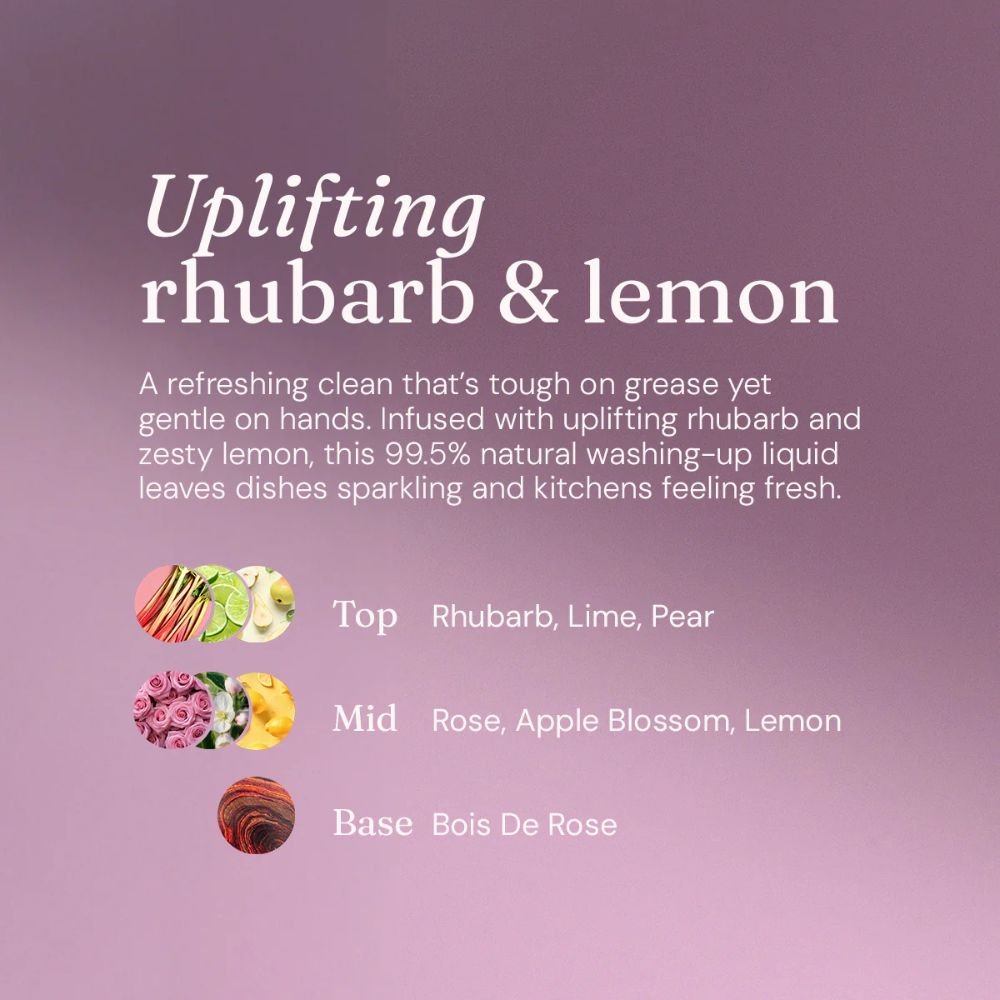 Miniml Wild Rhubarb + Lemon Washing Up Liquid 1L Refill | Powerful and Gentle - REGN