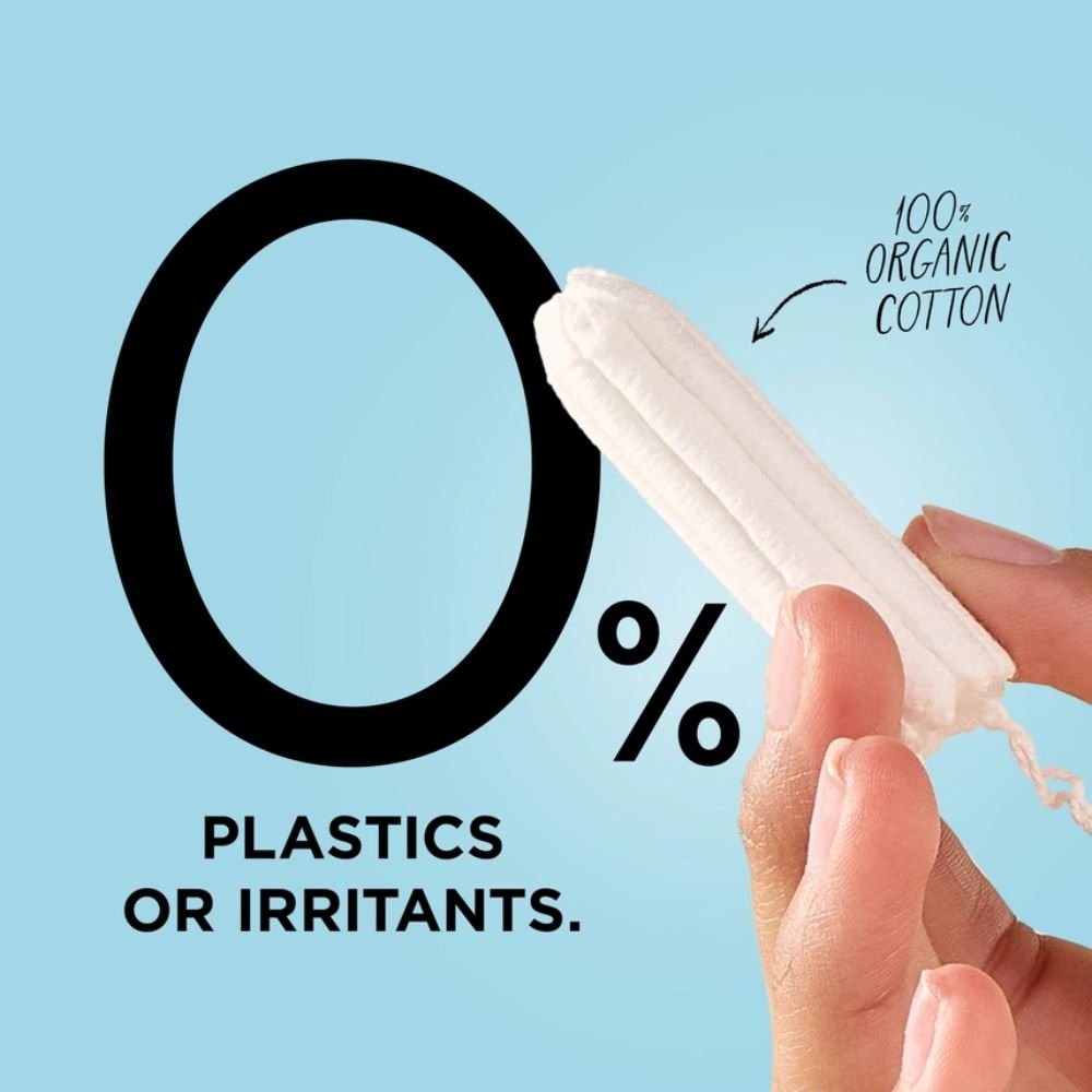 Mooncup Organic Cotton Non - Applicator Tampons Super Medium– 16 Pack Plastic - Free - REGN