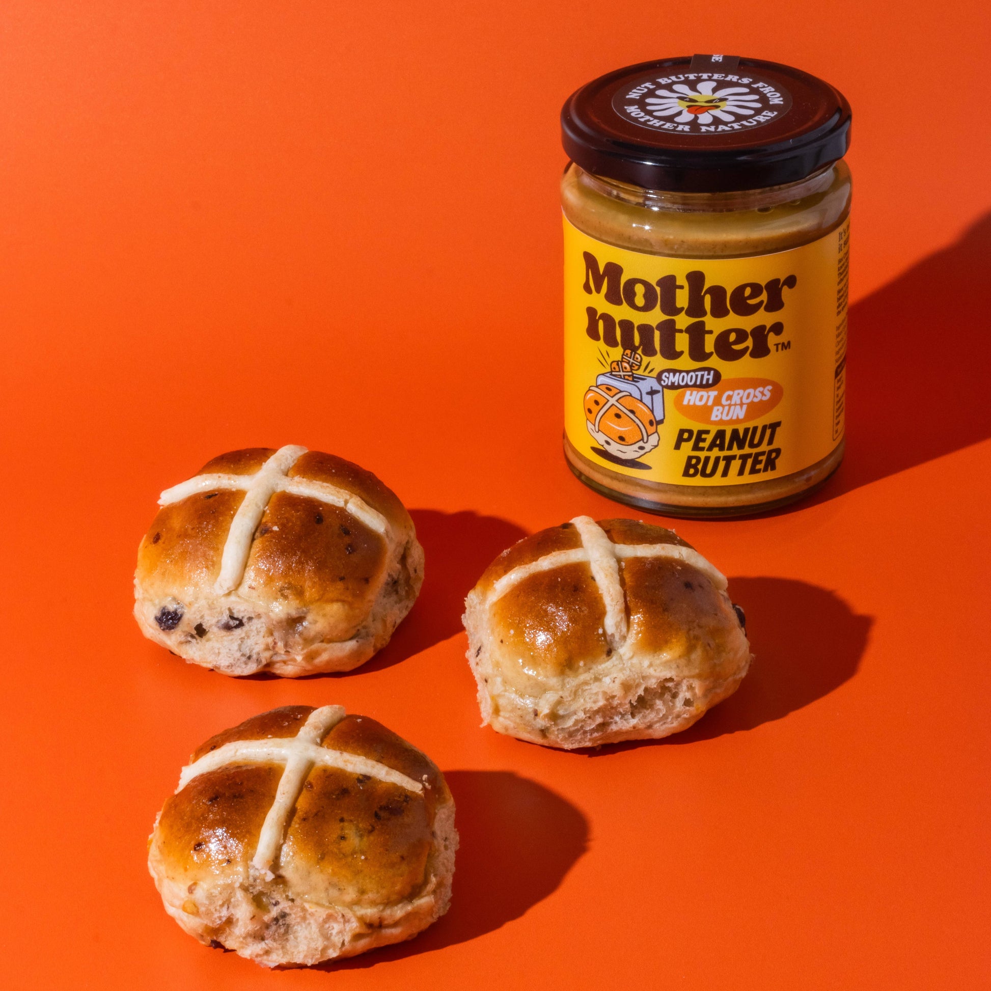 Mothernutter Smooth Hot Cross Bun Peanut Butter (280g) - REGN