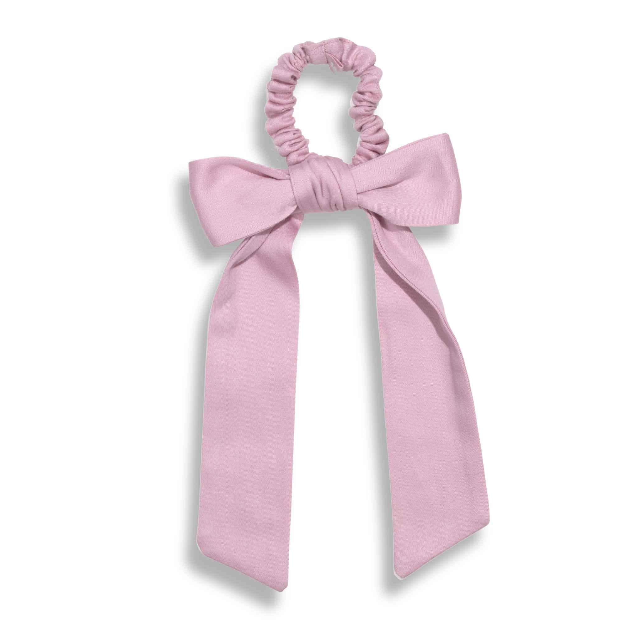 Multi - Use Organic Cotton Satin Bow Scrunchie – Violet Ice - REGN