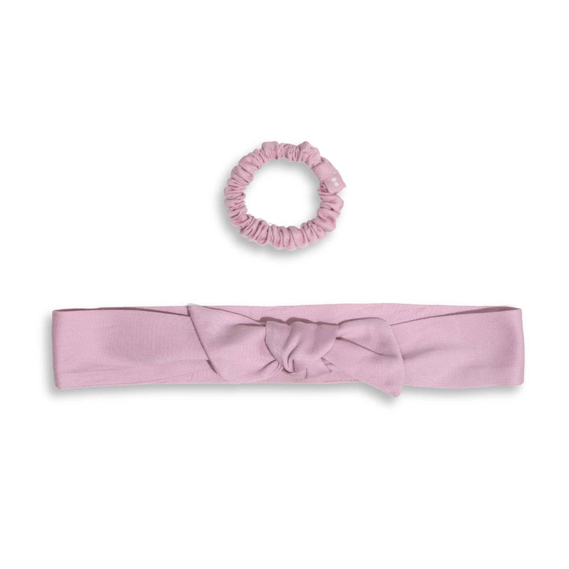 Multi - Use Organic Cotton Satin Bow Scrunchie – Violet Ice - REGN