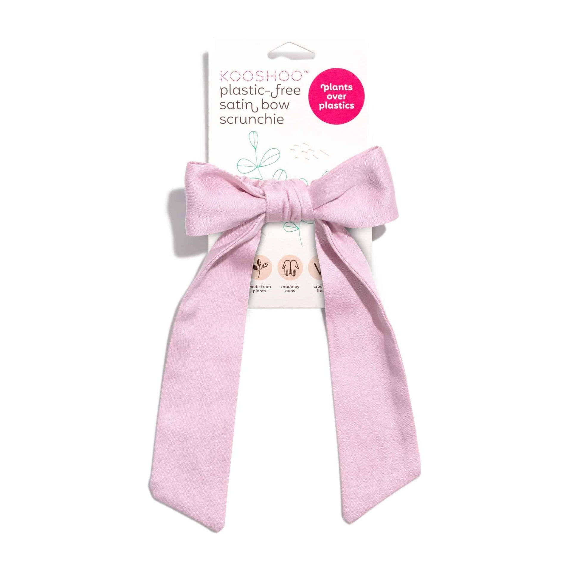 Multi - Use Organic Cotton Satin Bow Scrunchie – Violet Ice - REGN