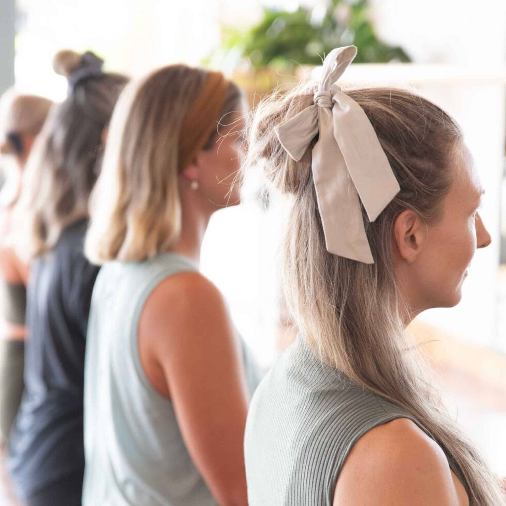 Multi - Use Satin Bow Scrunchie – Organic Cotton 3 - in - 1 - REGN