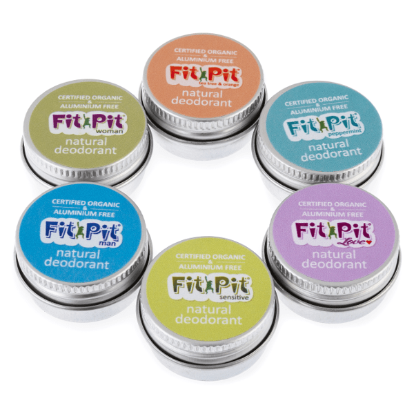 Natural Deodorant Sample Set – 6 x 5ml Tins Fit Pit Collection - REGN