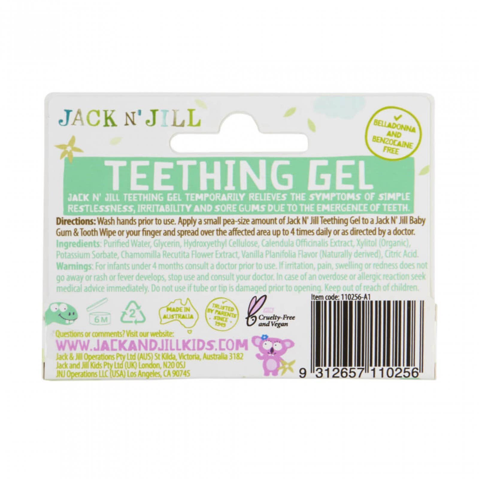 Natural Jack N' Jill Teething Gel - REGN