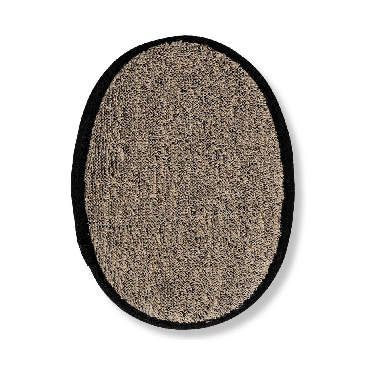 Natural Sisal Hemp Bath Pad Black - REGN