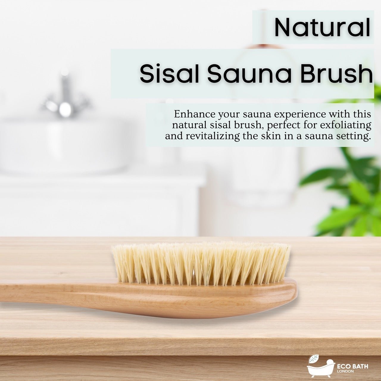 Natural Sisal or Bristle Body Brush for Dry Brushing and Showers - REGN