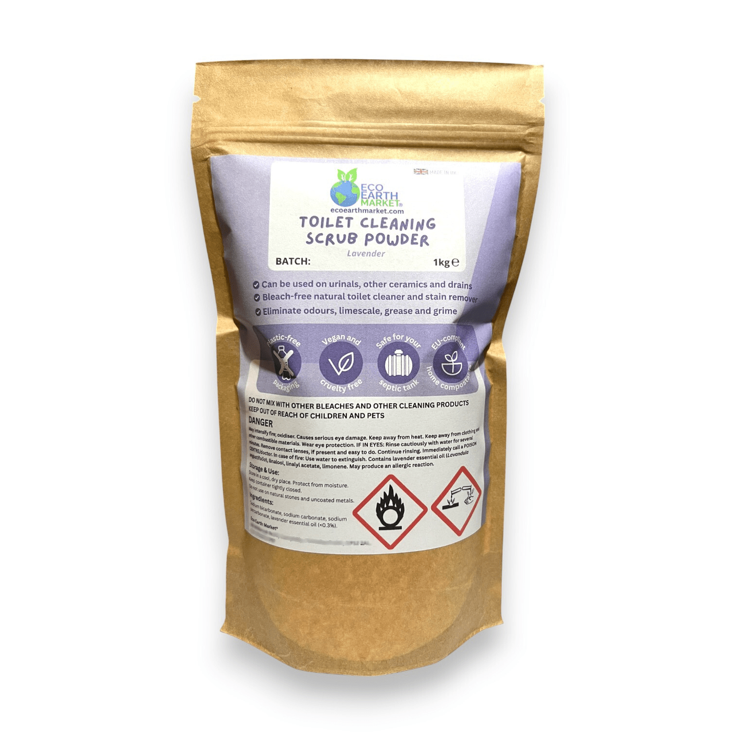 Natural Toilet Cleaning Powder with Essential Oil – Mineral - Based Formula - Choice of Scents - REGN