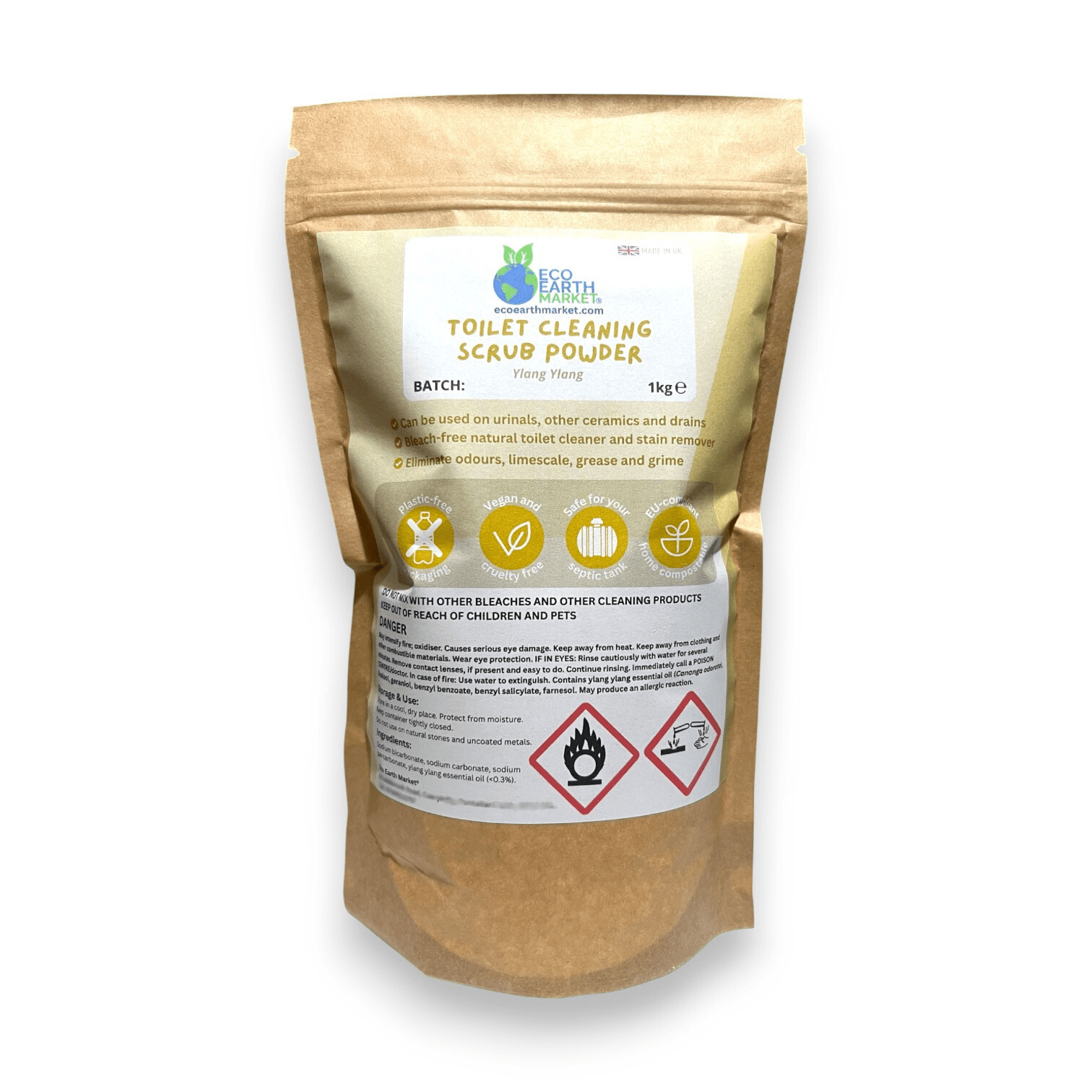 Natural Toilet Cleaning Powder with Essential Oil – Mineral - Based Formula - Choice of Scents - REGN