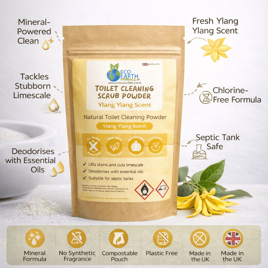 Natural Toilet Cleaning Powder with Essential Oil – Mineral - Based Formula - Choice of Scents - REGN