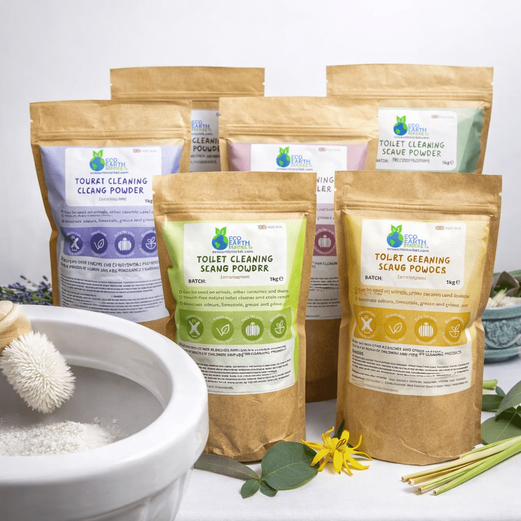 Natural Toilet Cleaning Powder with Essential Oil – Mineral - Based Formula - Choice of Scents - REGN