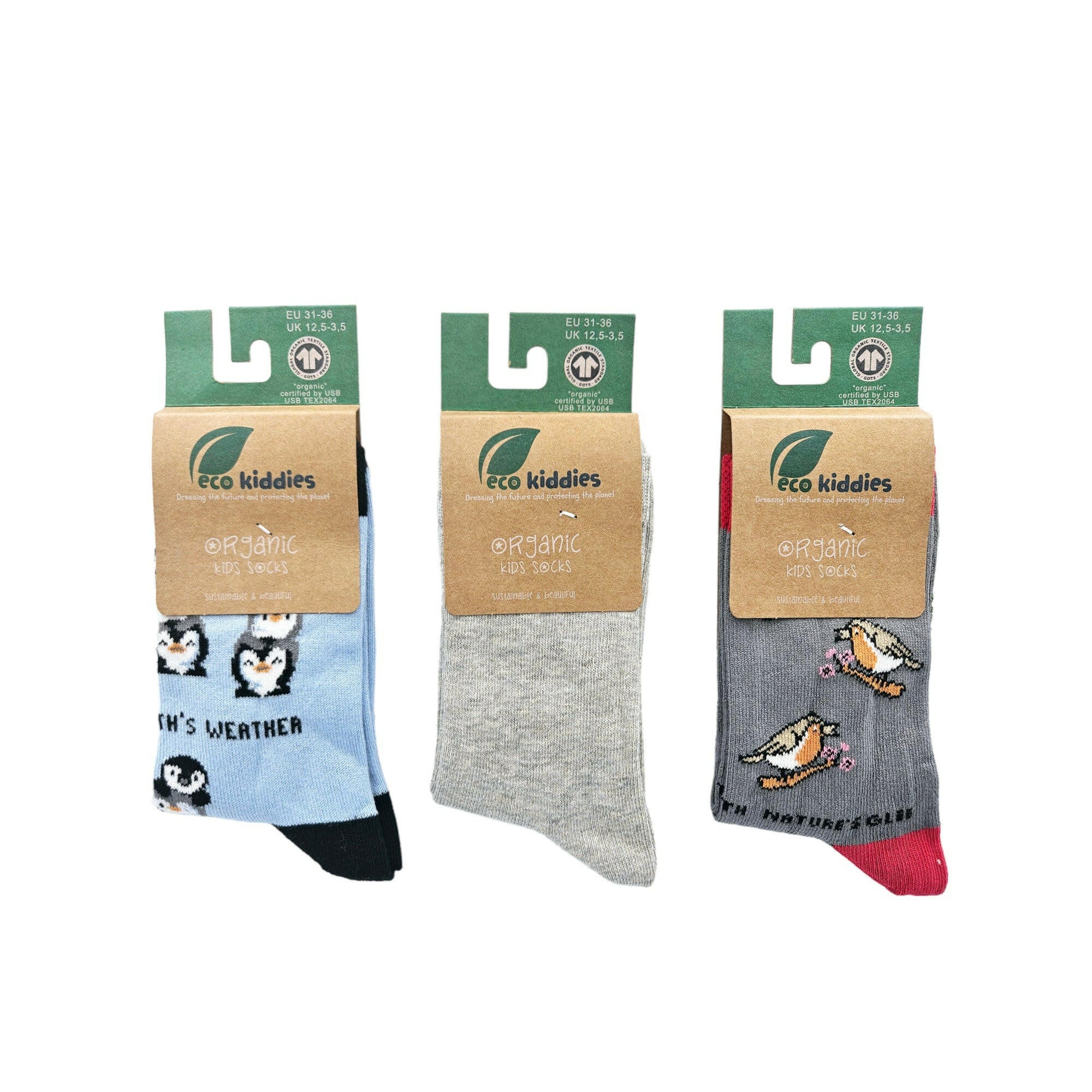 NATURE'S FRIENDS ORGANIC COTTON KIDS SOCKS BUNDLE - REGN
