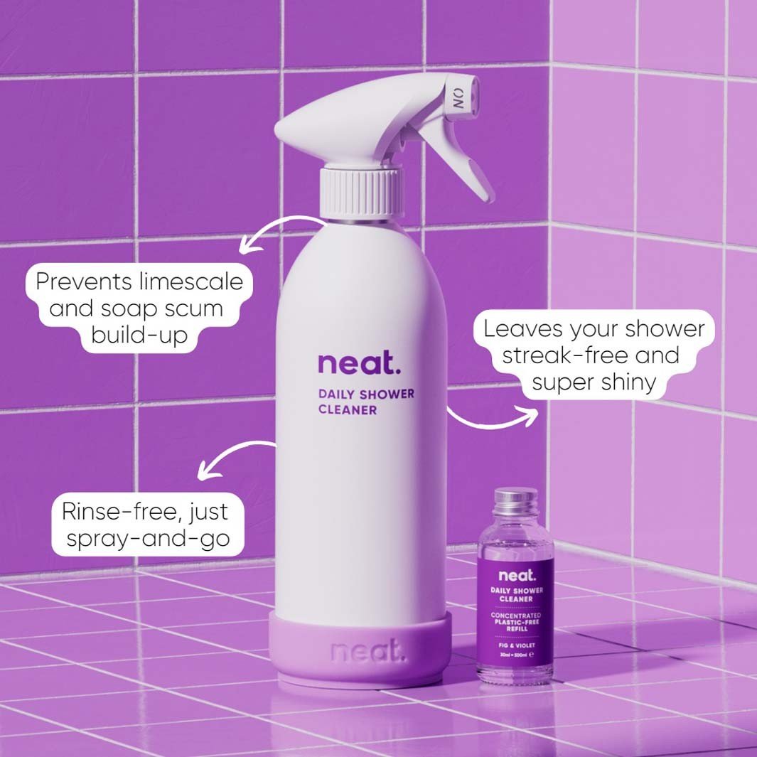 Neat Daily Shower Cleaning Spray Starter Pack & Refill – Fig & Violet - REGN
