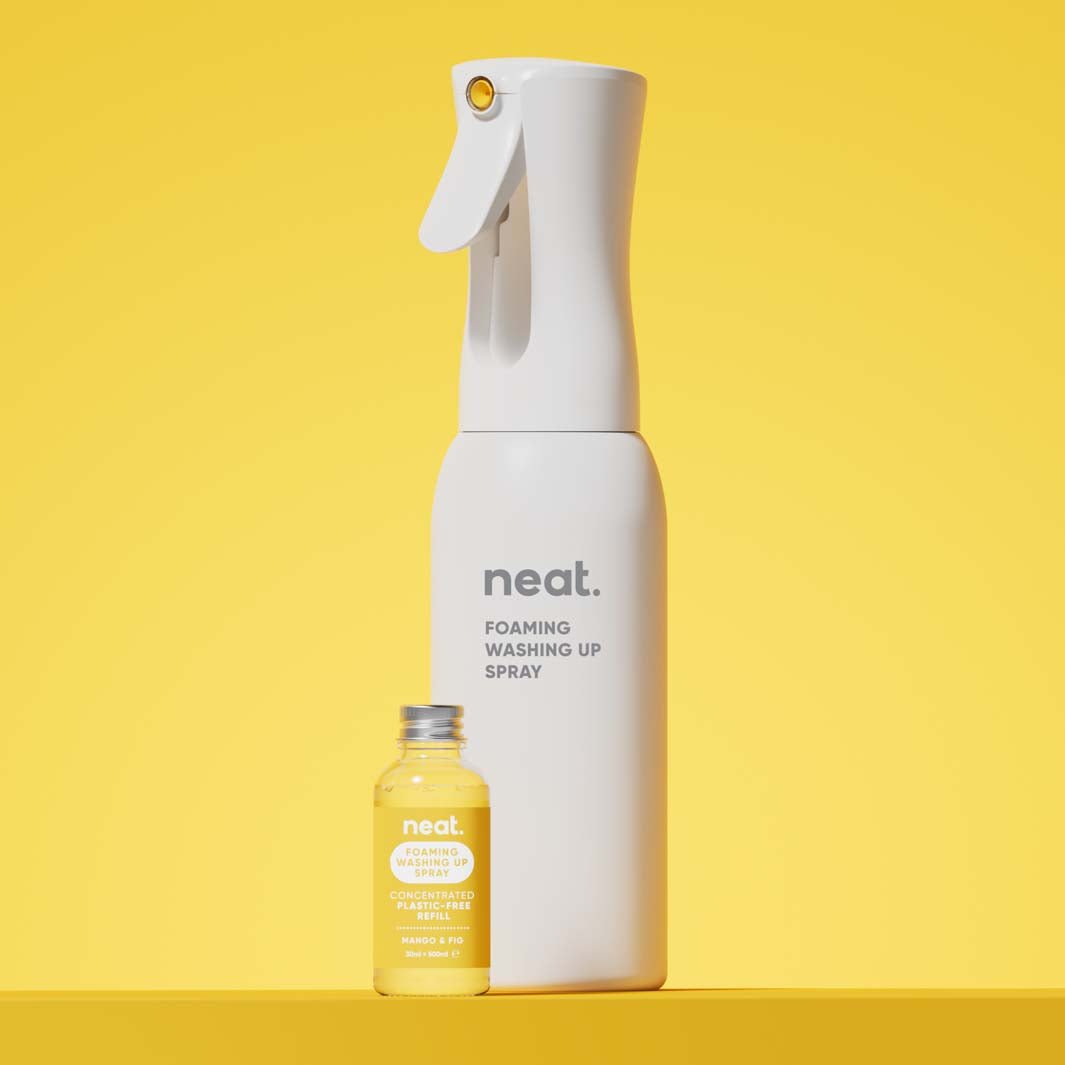 Neat Foaming Washing Up Spray Starter Pack & Refill – Mango & Fig - REGN