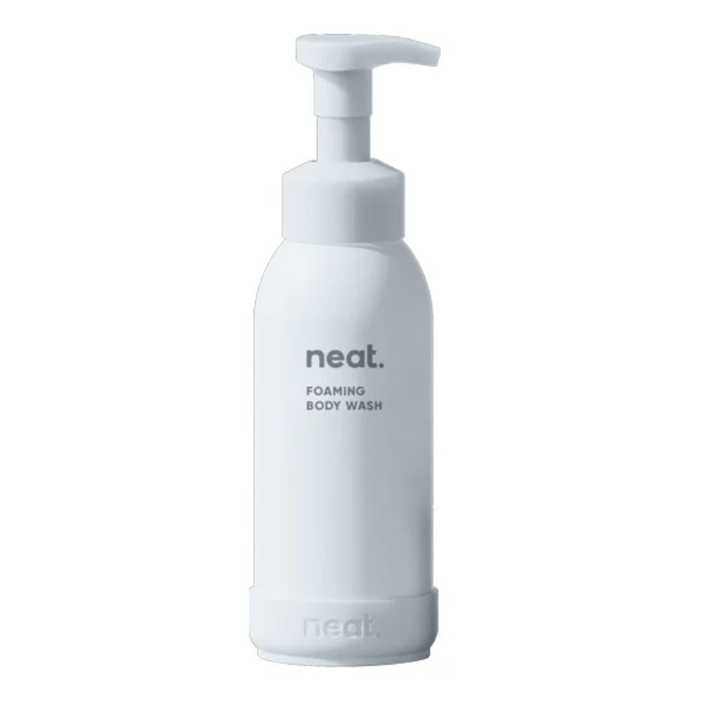 Neat Refillable Body Wash Bottle White, Recycled Aluminium Shower Bottle - REGN