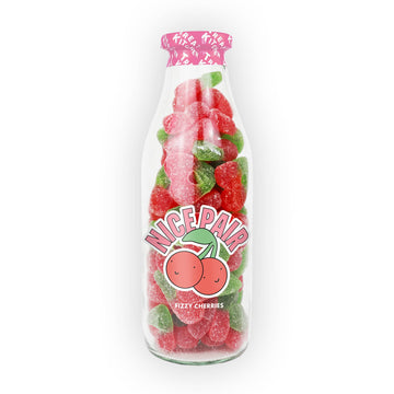 "Nice Pair" Fizzy Cherries Message Sweet Bottle - REGN