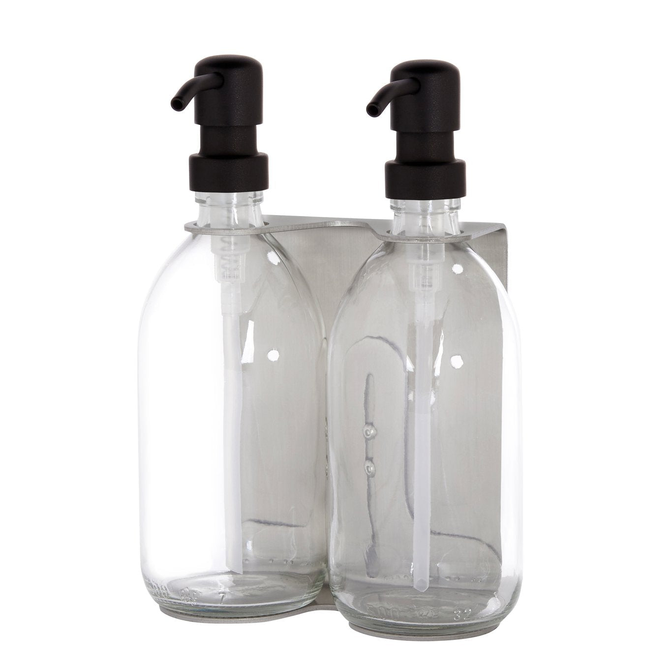 Nickel Double Wall Mounted Soap Dispenser - REGN