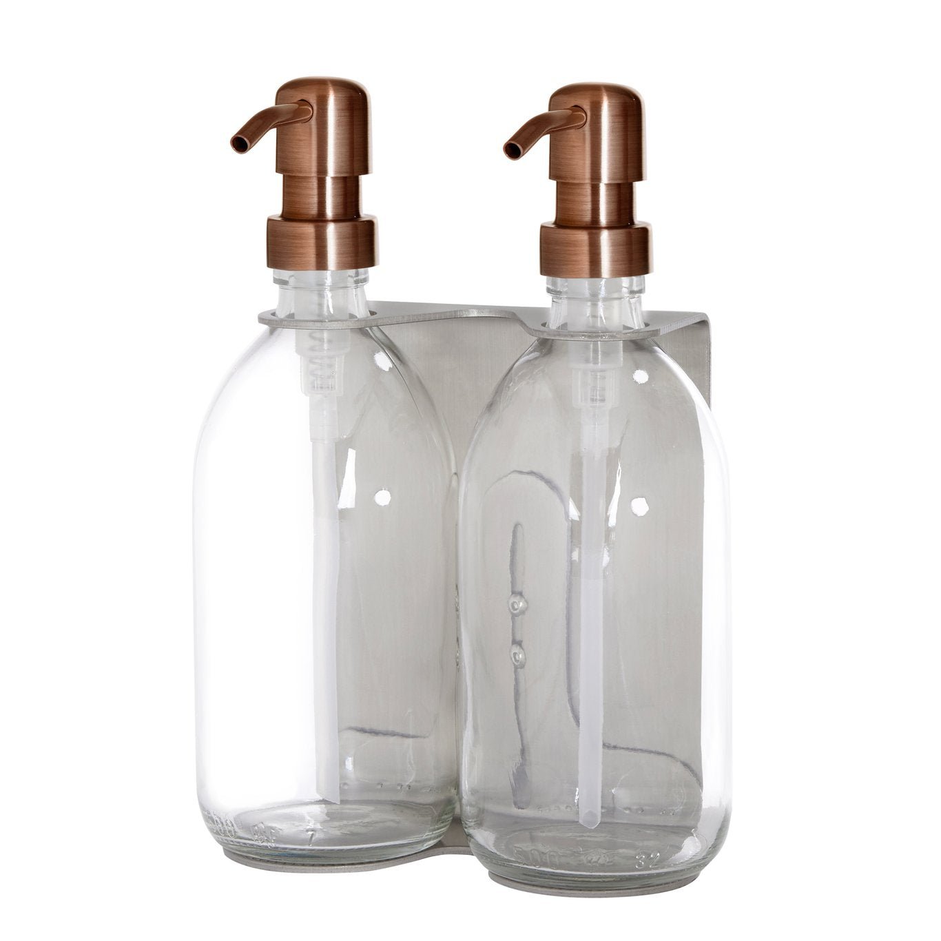 Nickel Double Wall Mounted Soap Dispenser - REGN