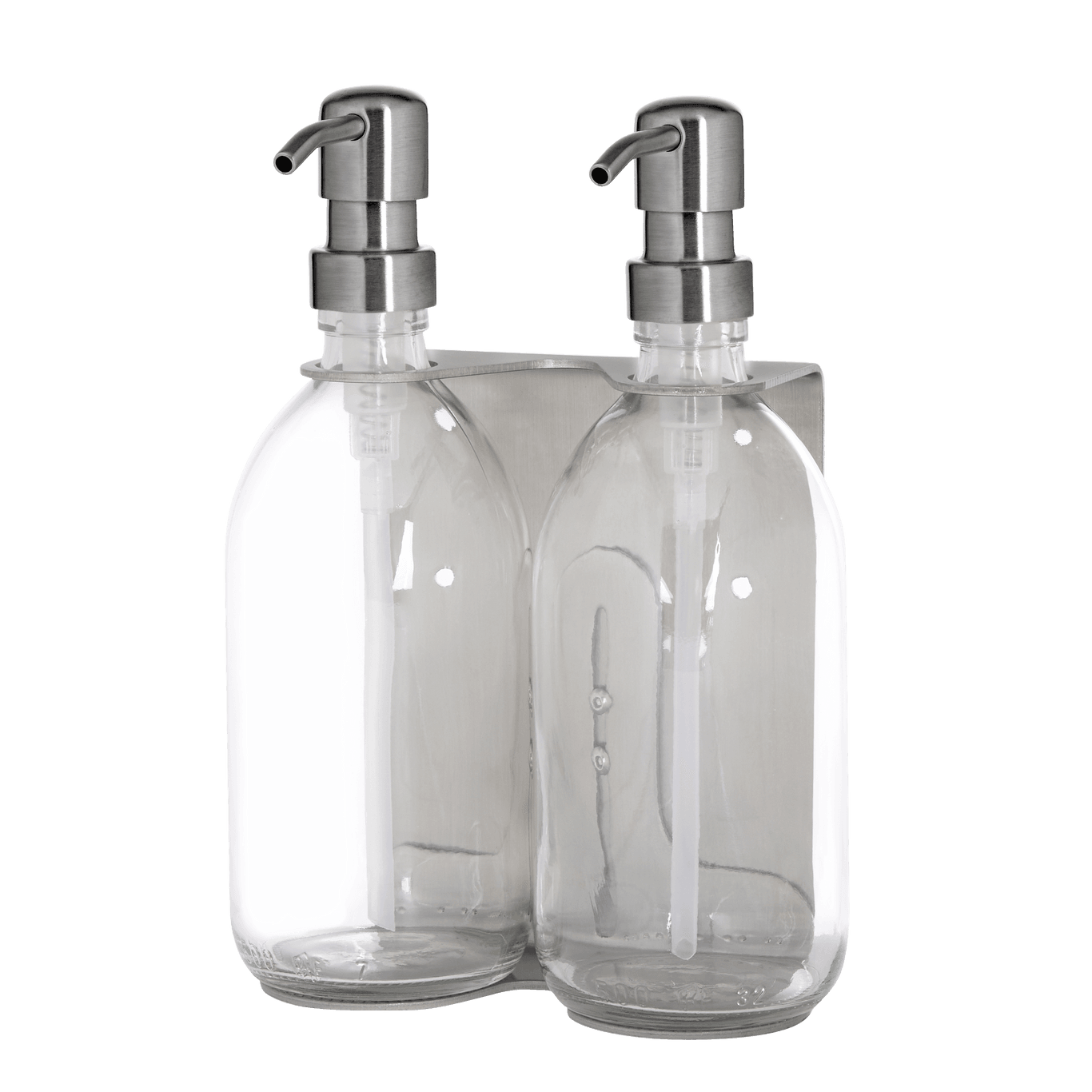 Nickel Double Wall Mounted Soap Dispenser - REGN