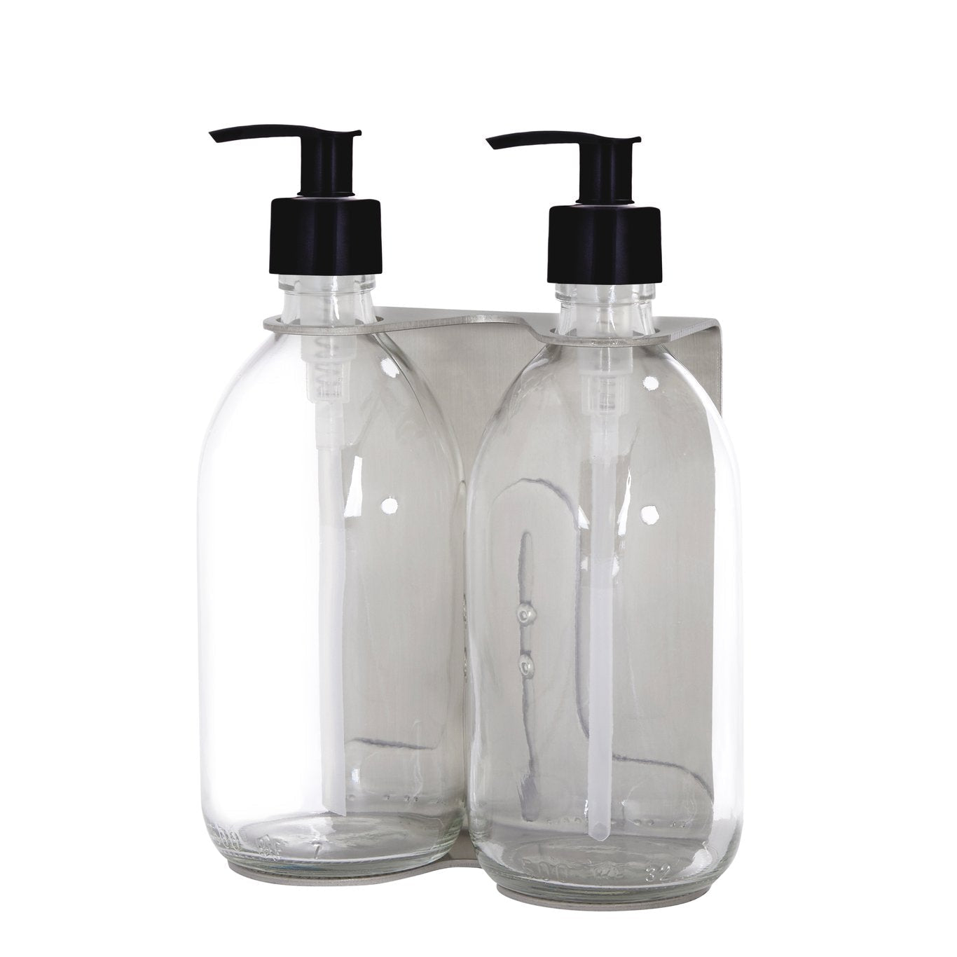 Nickel Double Wall Mounted Soap Dispenser - REGN