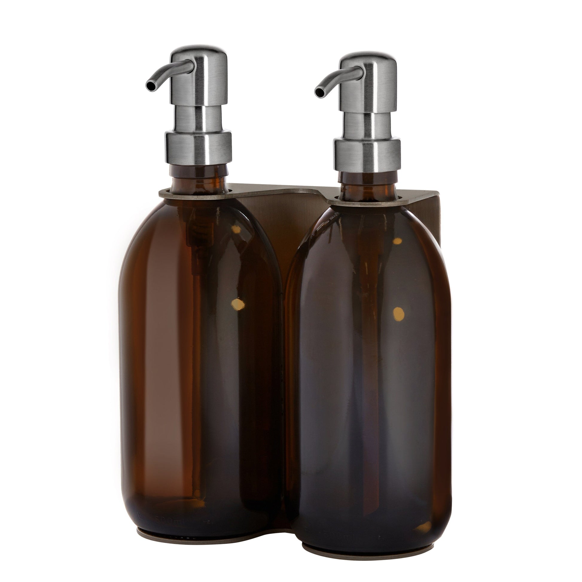 Nickel Double Wall Mounted Soap Dispenser - REGN