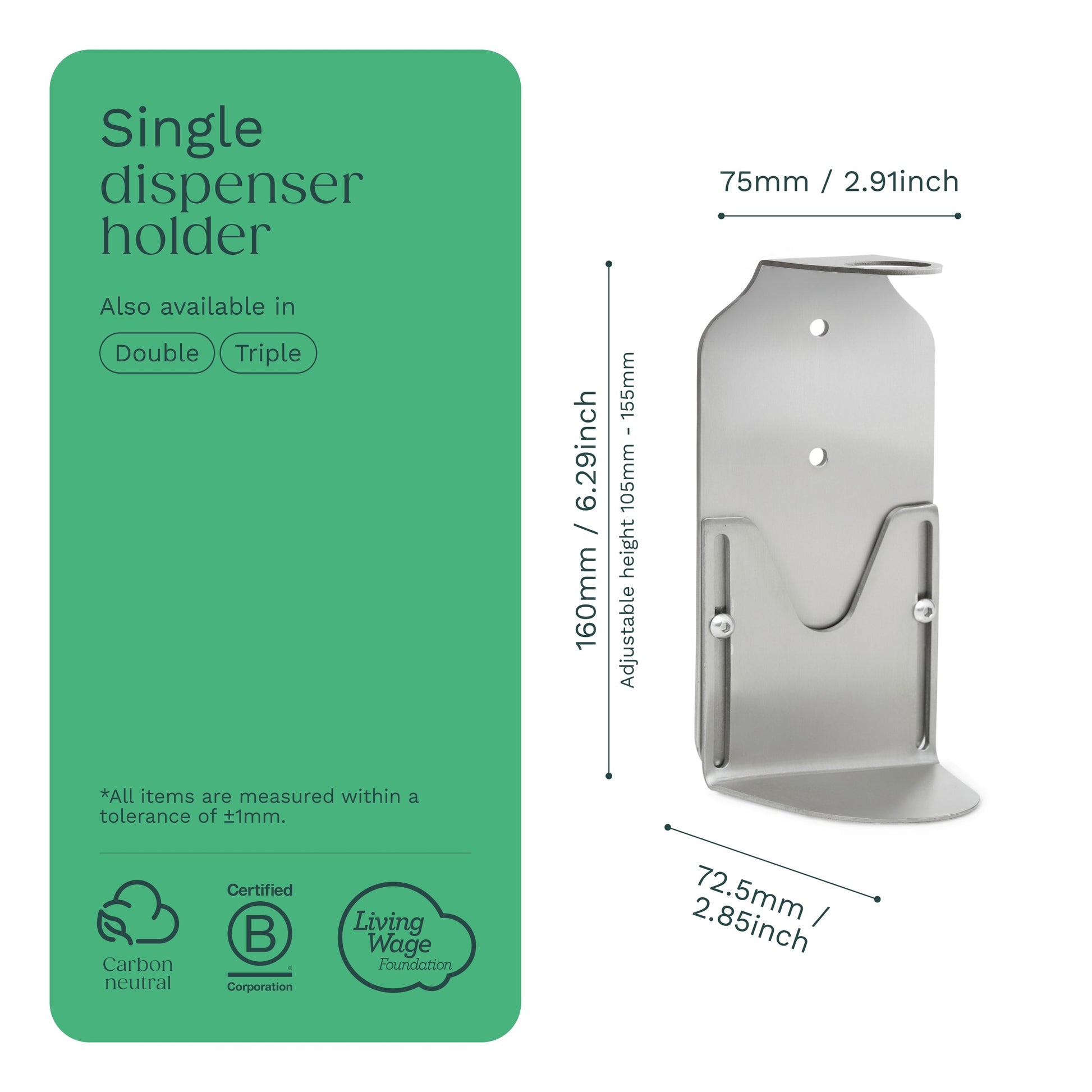 Nickel Single Bottle Holder - REGN