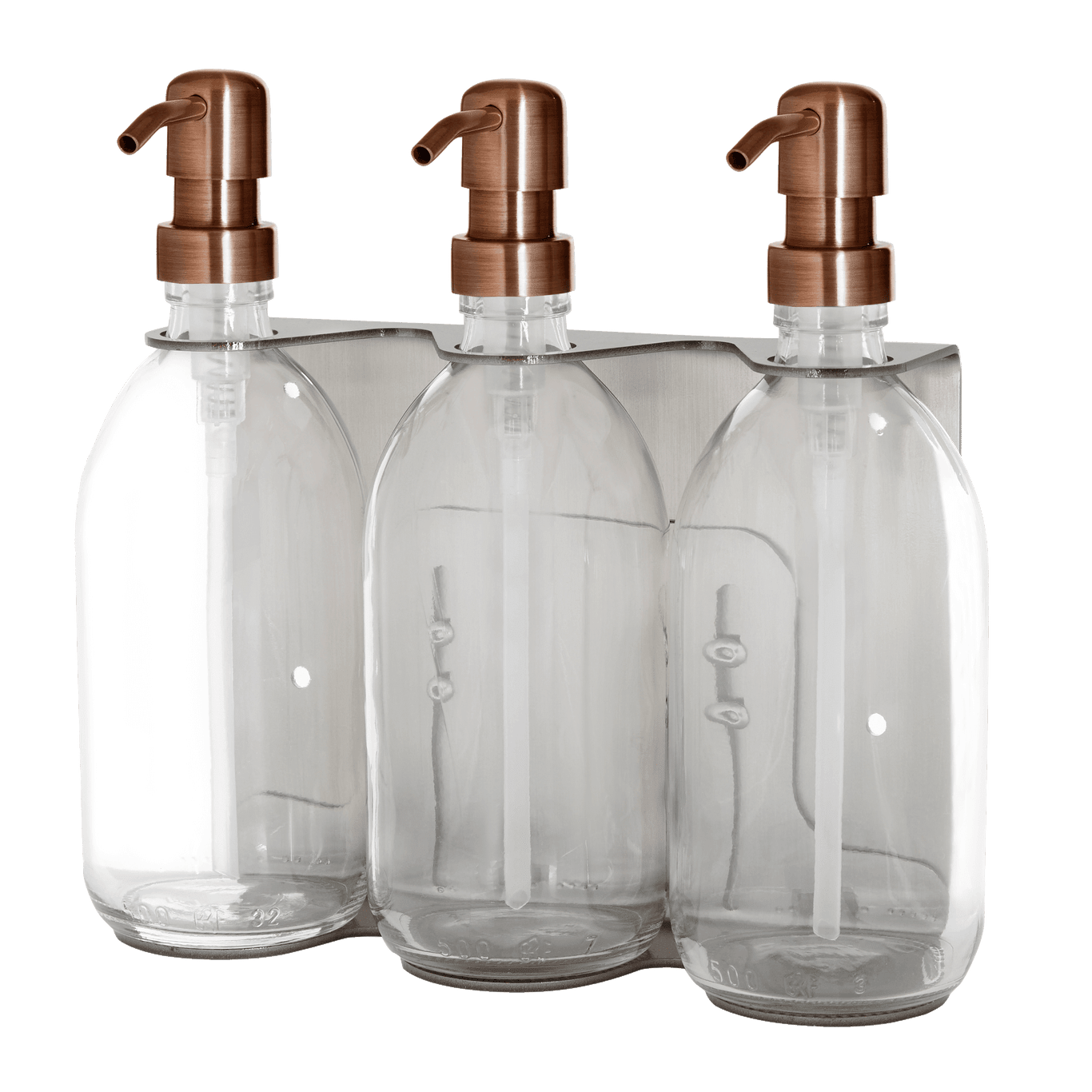 Nickel Triple Wall Mounted Soap Dispenser - REGN
