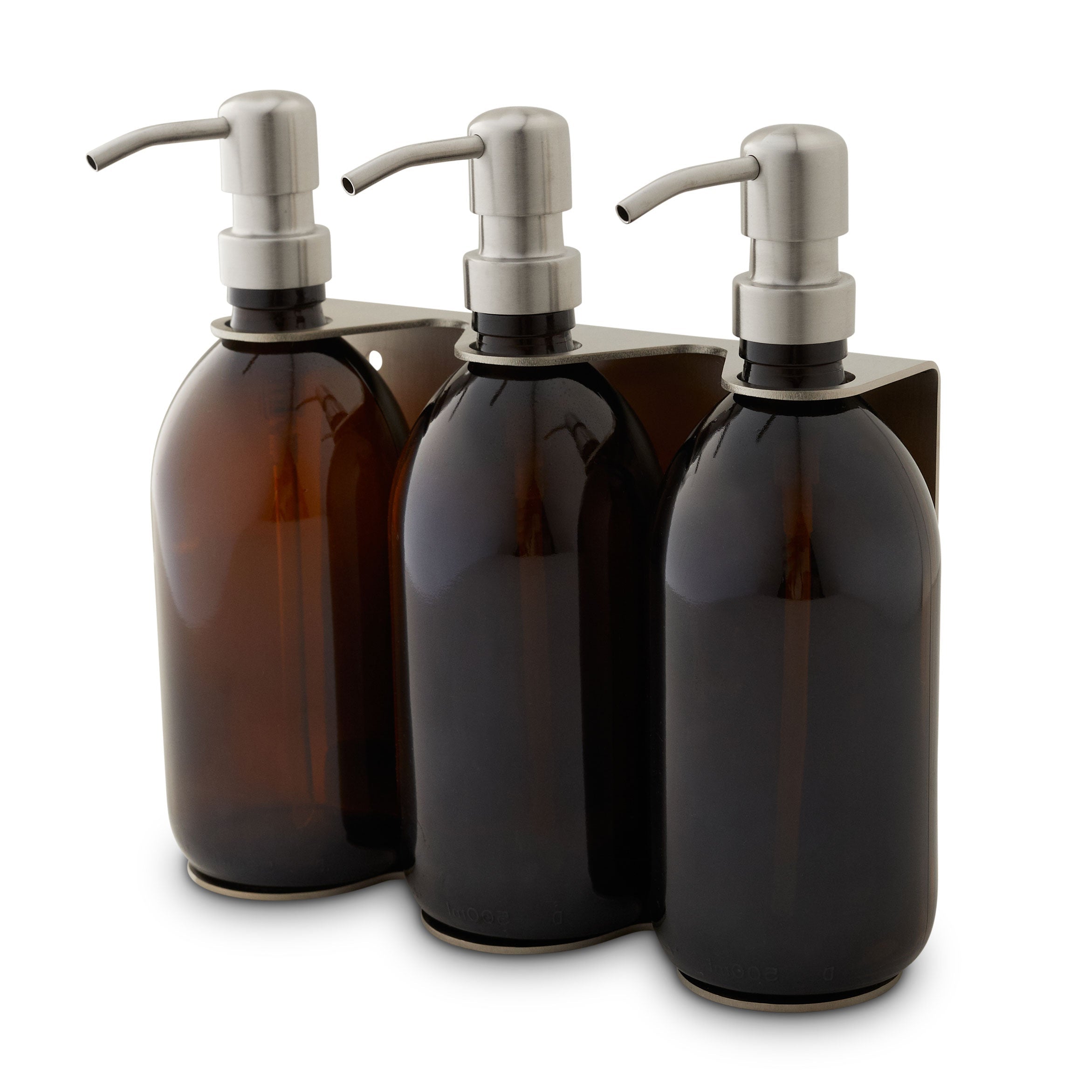 Nickel Triple Wall Mounted Soap Dispenser - REGN