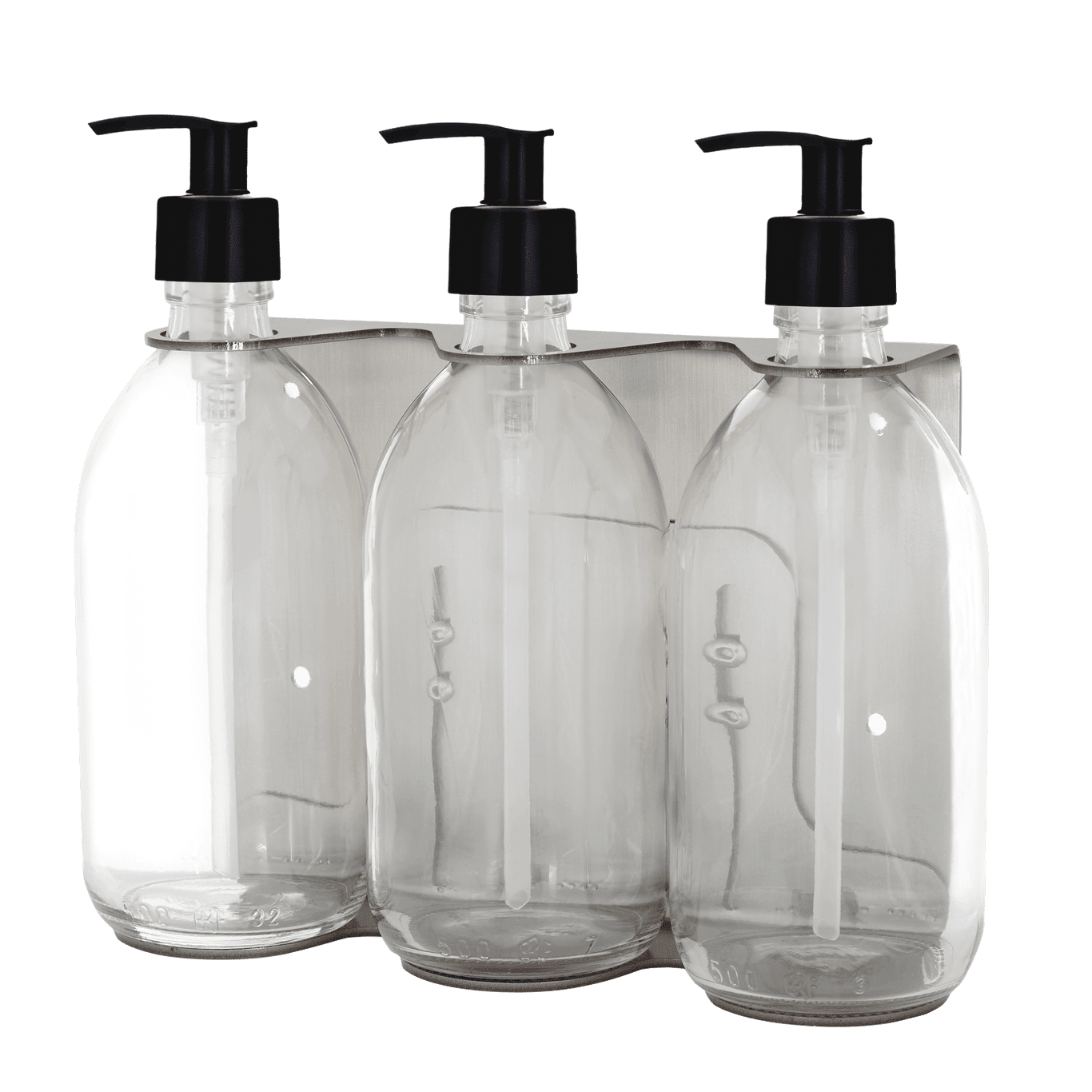 Nickel Triple Wall Mounted Soap Dispenser - REGN