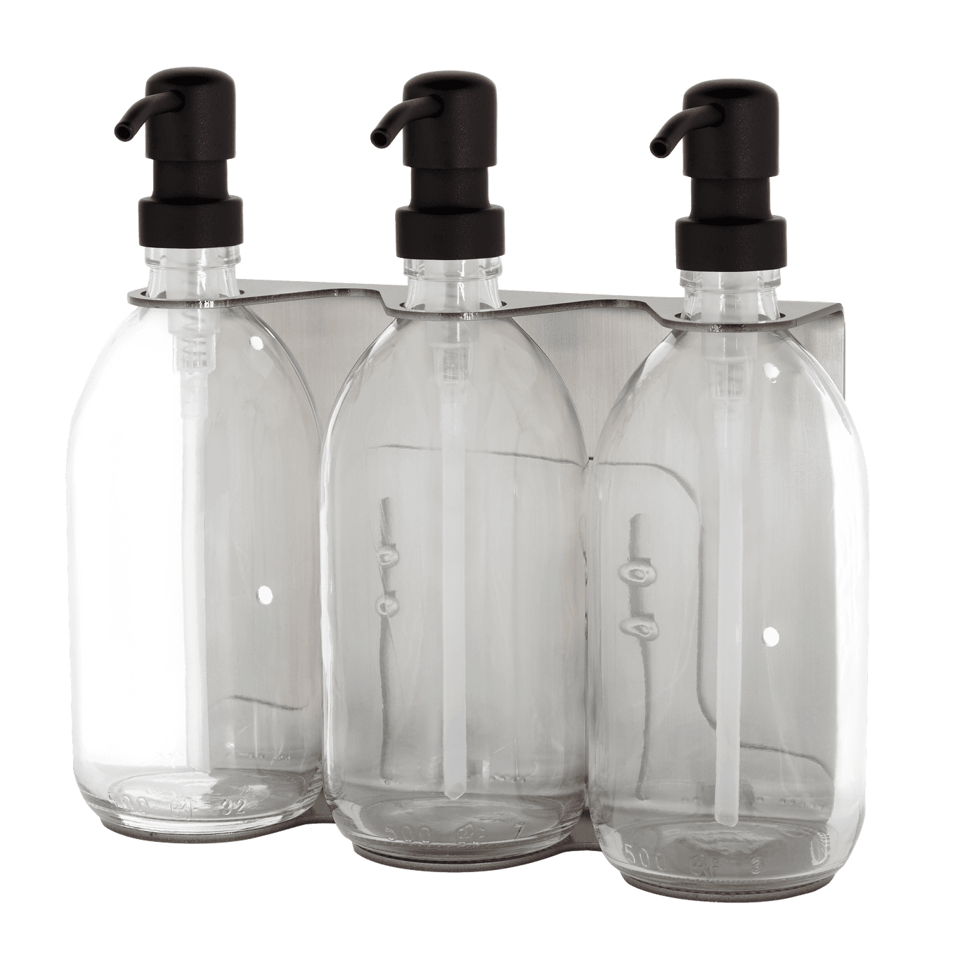 Nickel Triple Wall Mounted Soap Dispenser - REGN