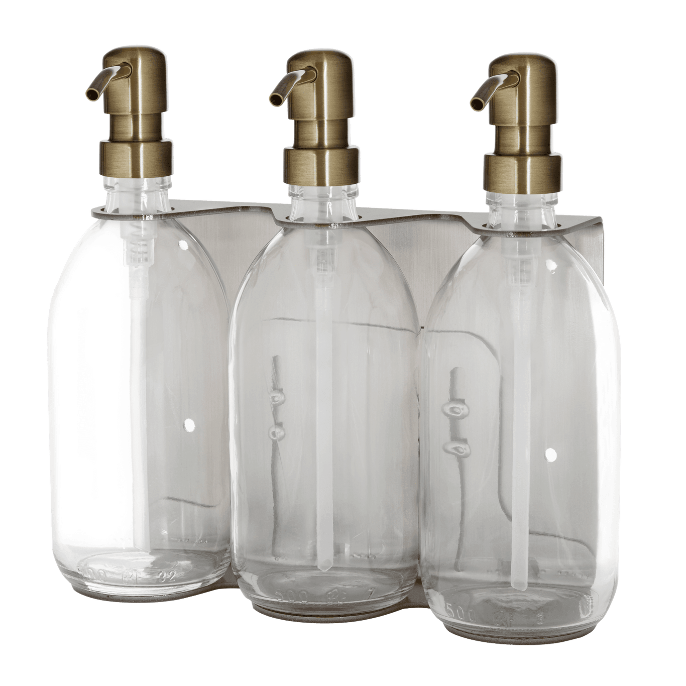 Nickel Triple Wall Mounted Soap Dispenser - REGN