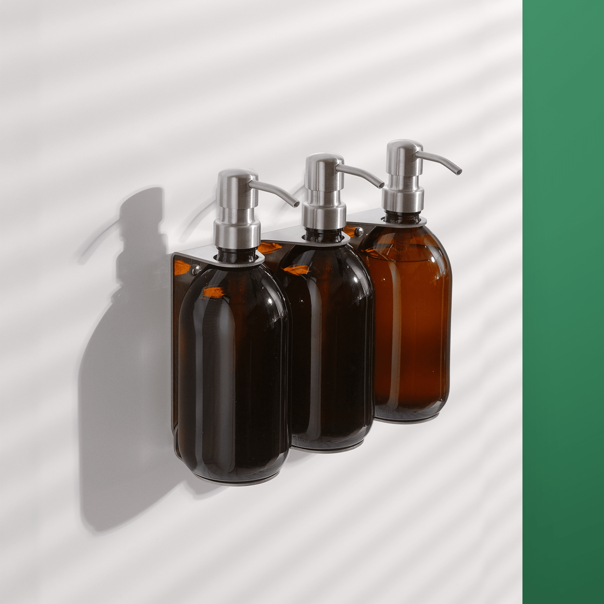 Nickel Triple Wall Mounted Soap Dispenser - REGN