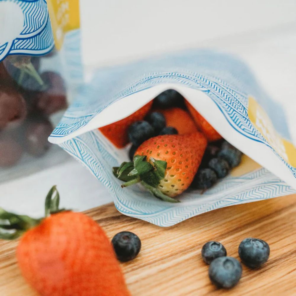 Nom Nom Reusable Snack Bags x 4 | Wave Design - REGN