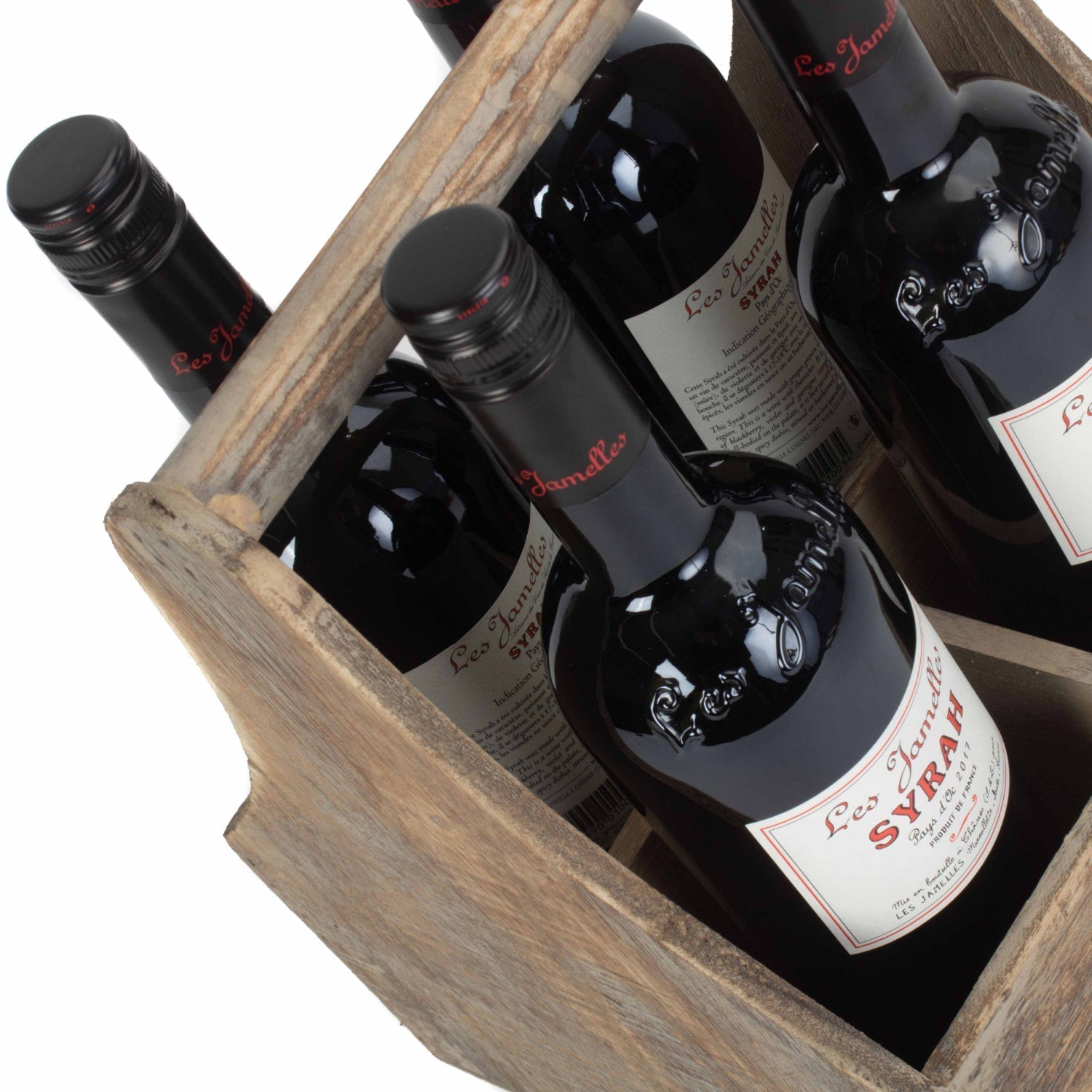 Oak Effect 4 Bottle Carrier - REGN
