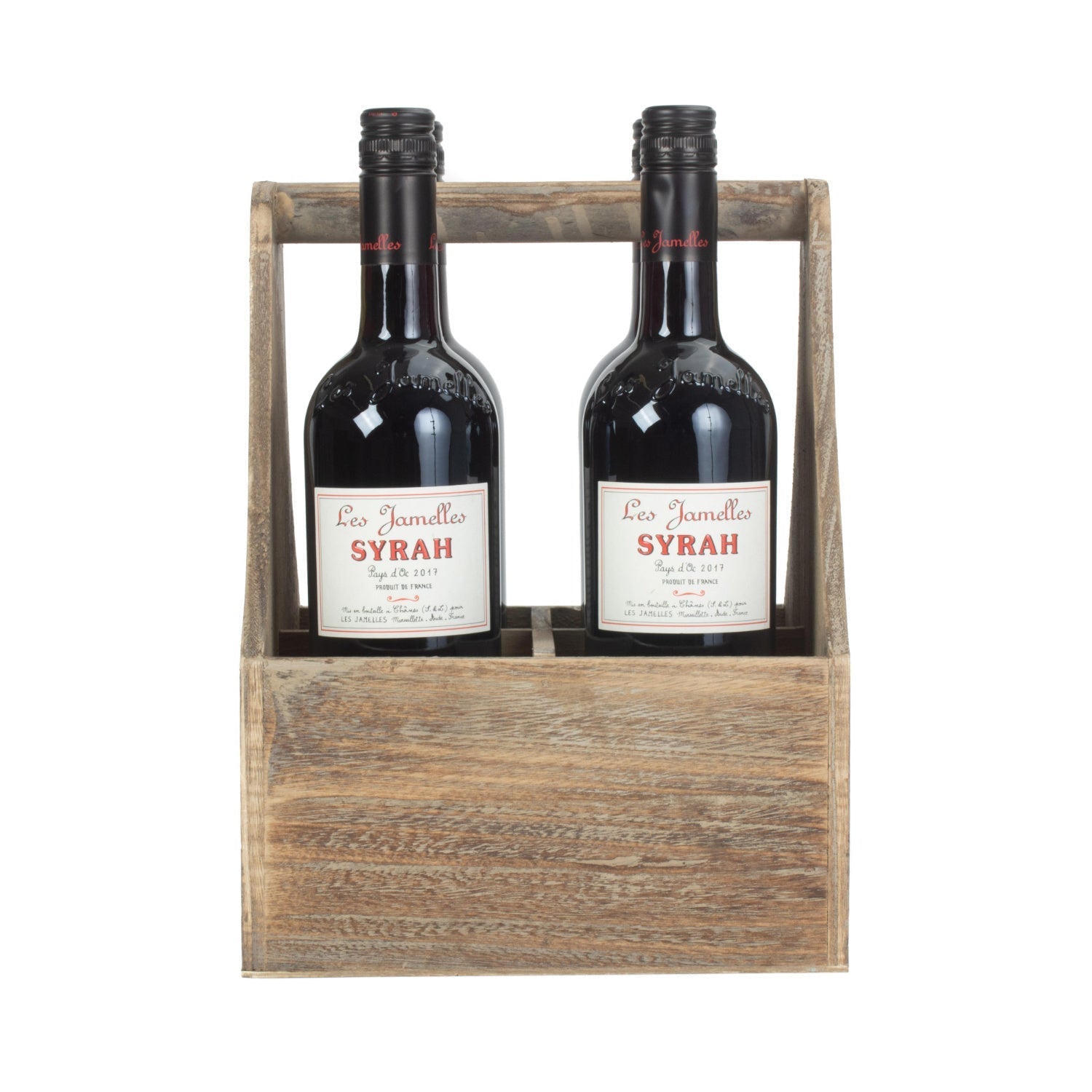 Oak Effect 4 Bottle Carrier - REGN