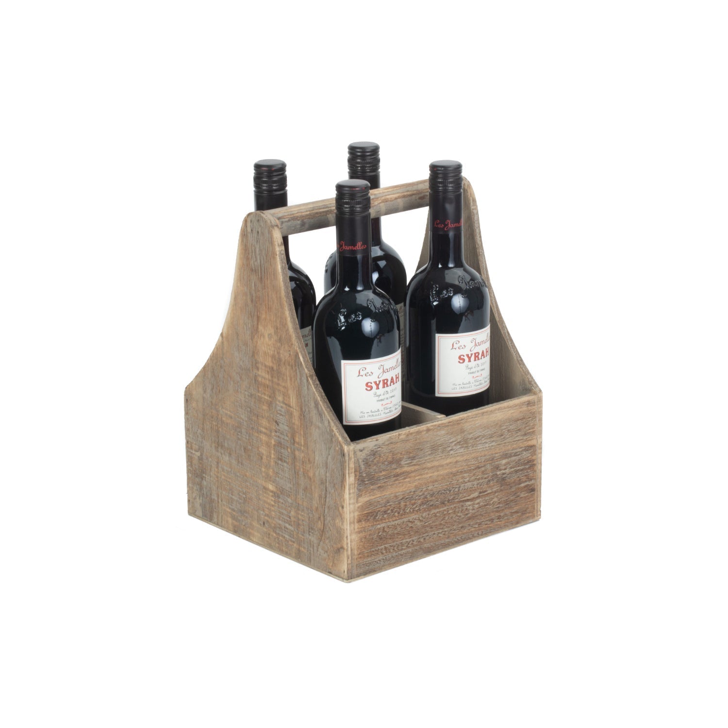 Oak Effect 4 Bottle Carrier - REGN