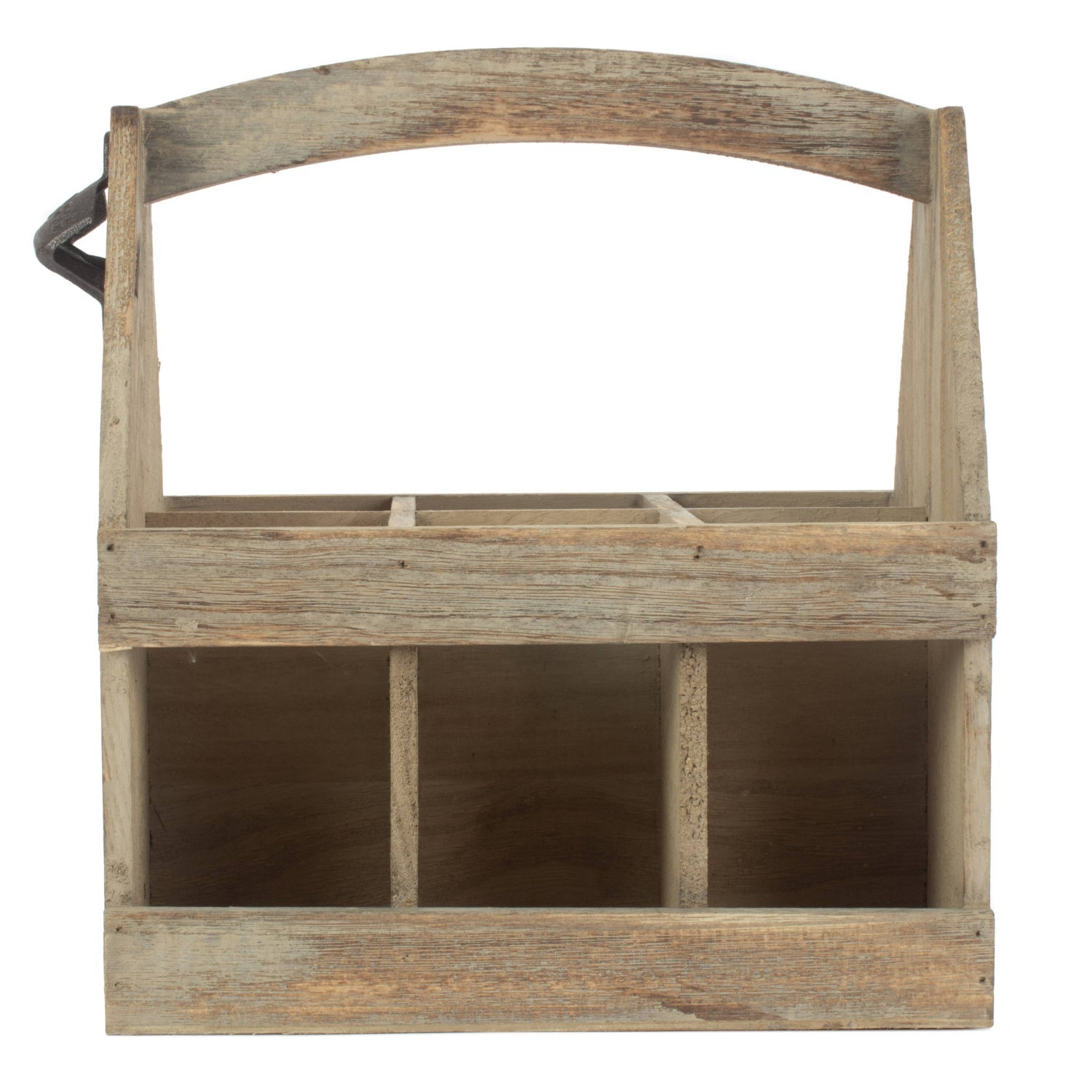 Oak Effect 6 Beer Bottle Carrier With Bottle Opener - REGN