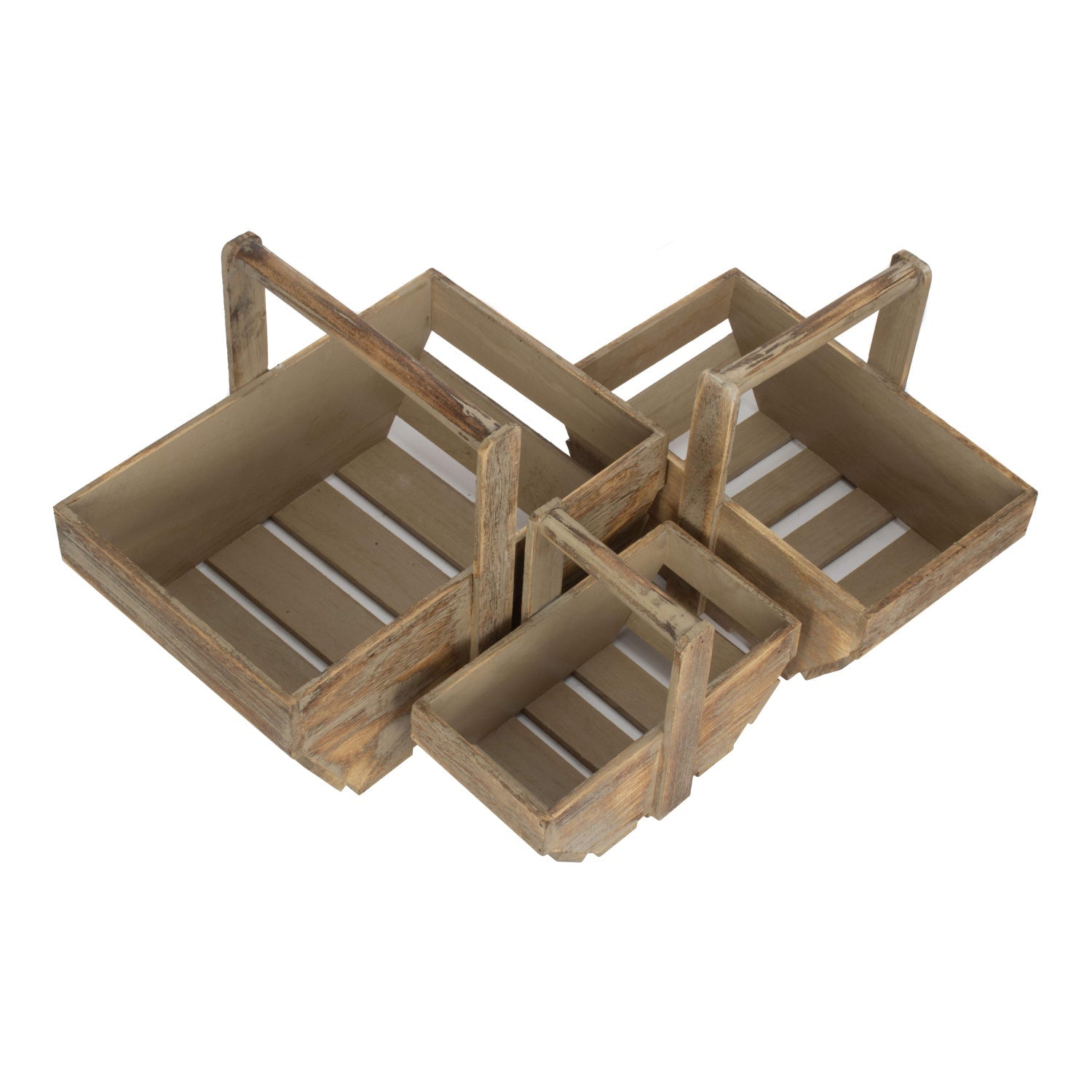 Oak Effect Wooden Trug Set 3 - REGN