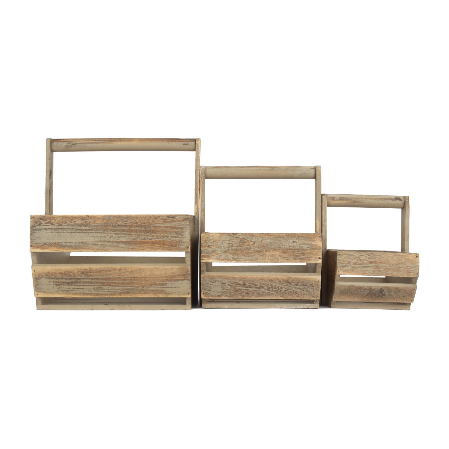 Oak Effect Wooden Trug Set 3 - REGN