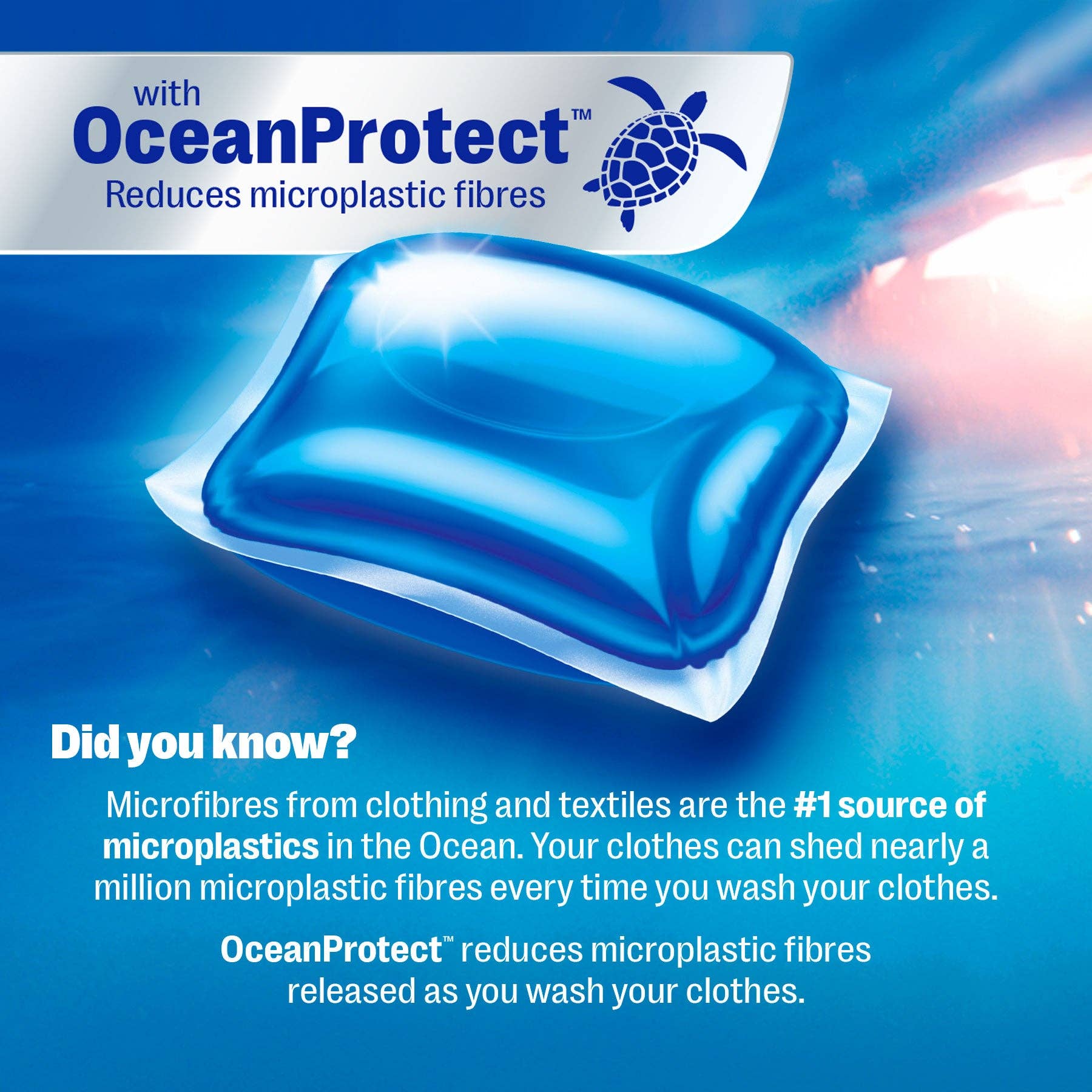 OceanSaver Plastic - Free Non - Bio Laundry Detergent Capsules (30 Wash) - REGN