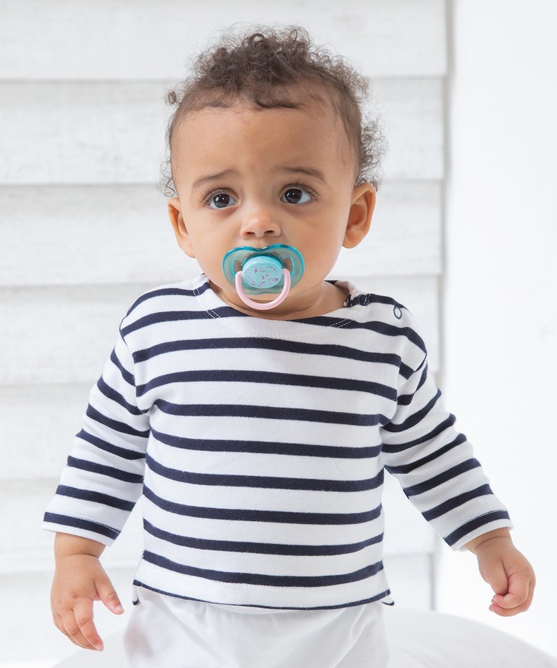 Organic Baby Striped Long Sleeve Breton Top - REGN