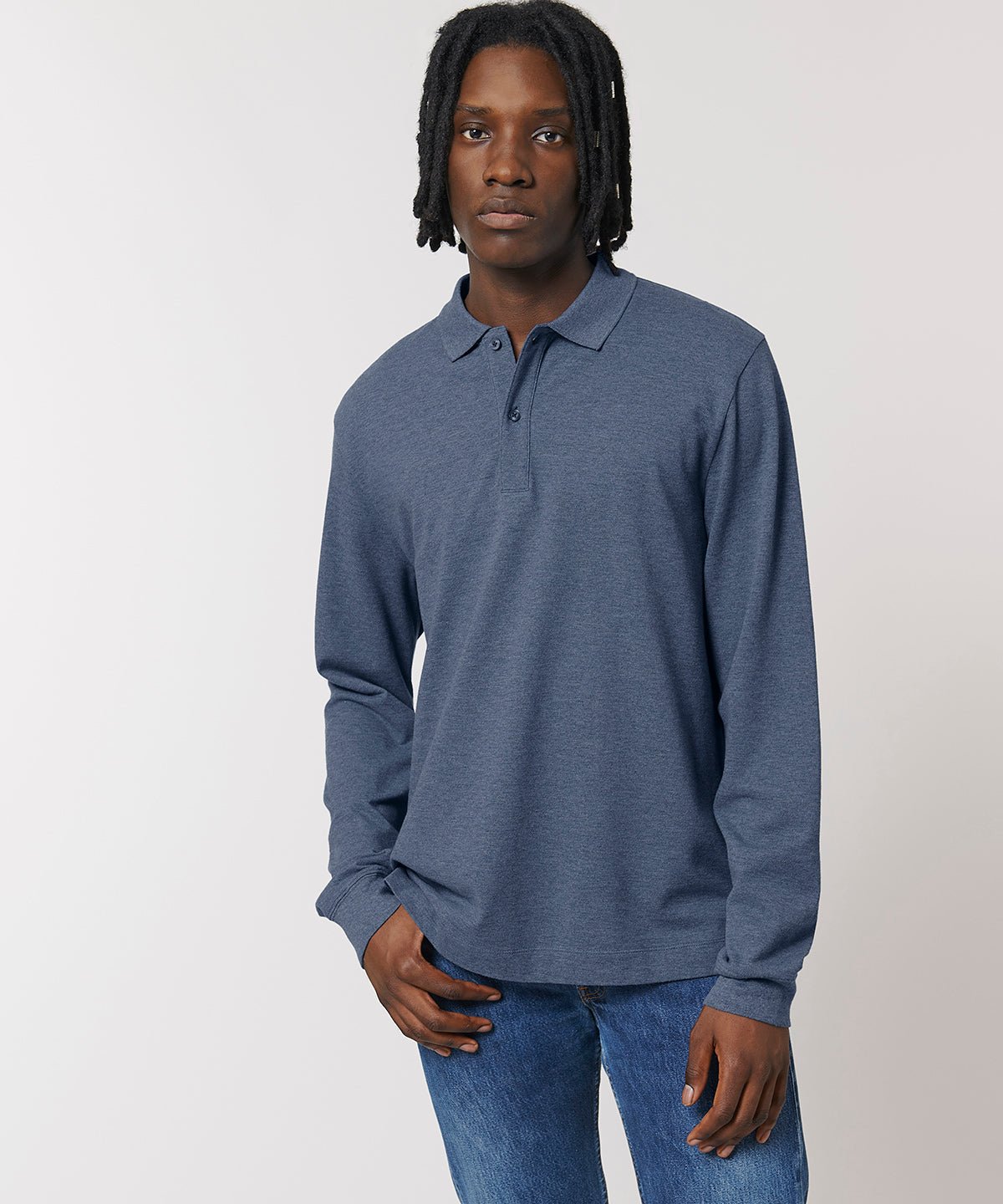 Organic Colours Long Sleeve Polo: Unisex - REGN