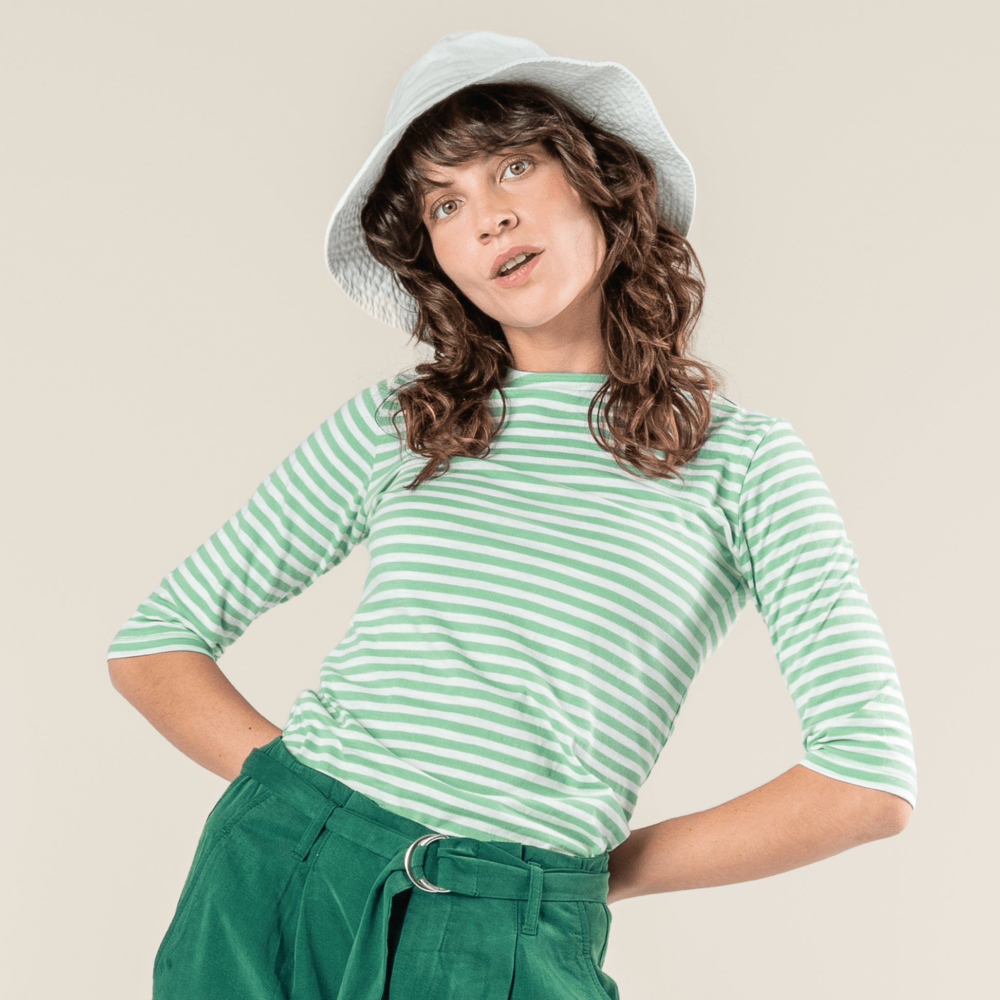 Organic Cotton 3/4 Sleeve T-shirt: Womens - REGN
