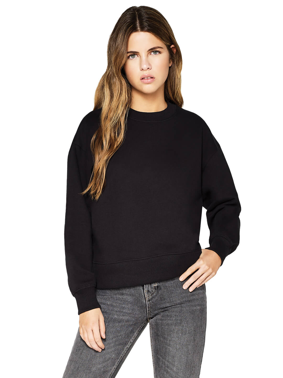 Organic Cotton Dropped Shoulder Sweatshirt: Womens - REGN