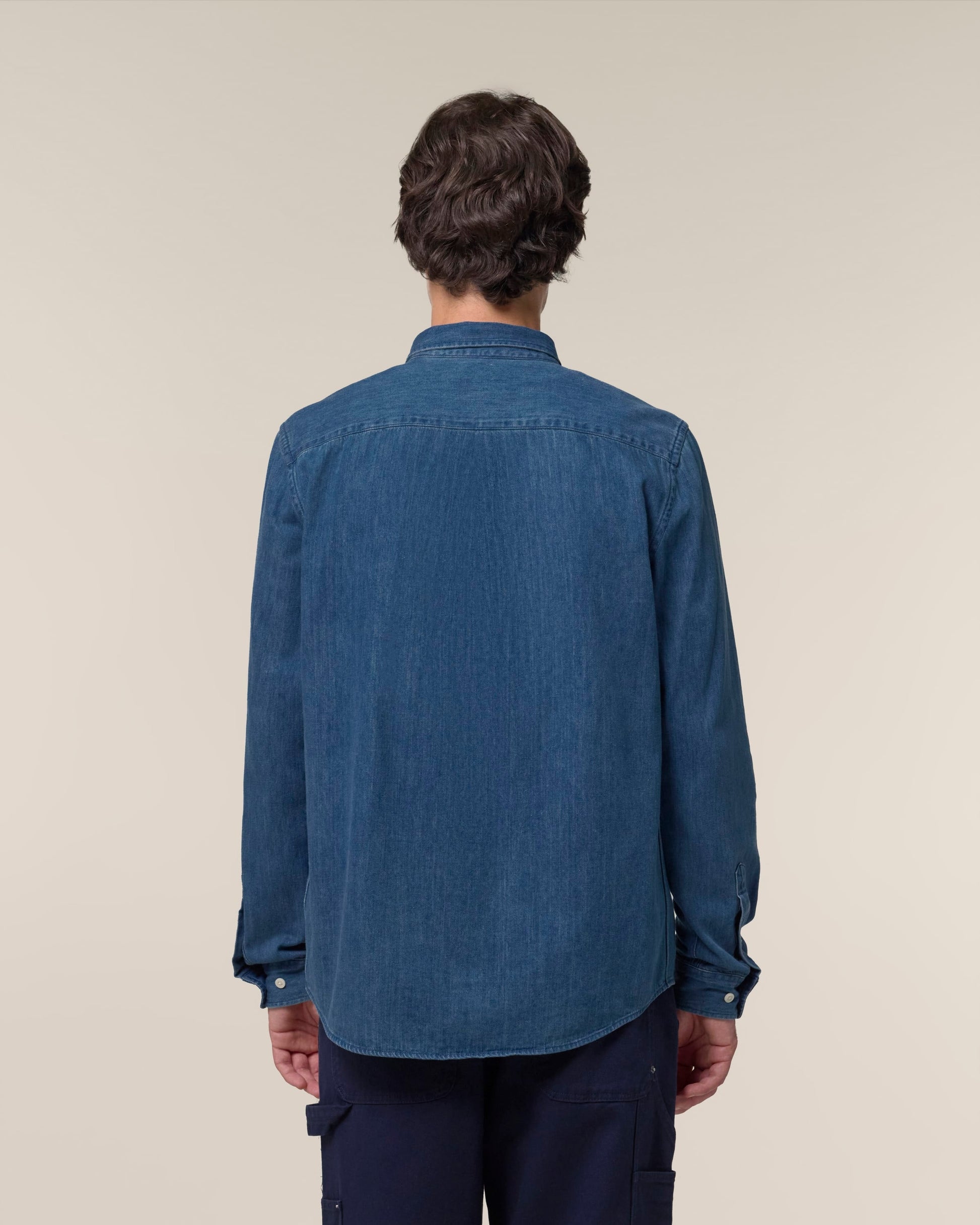 Organic Cotton Long Sleeve Denim Shirt: Mens - REGN