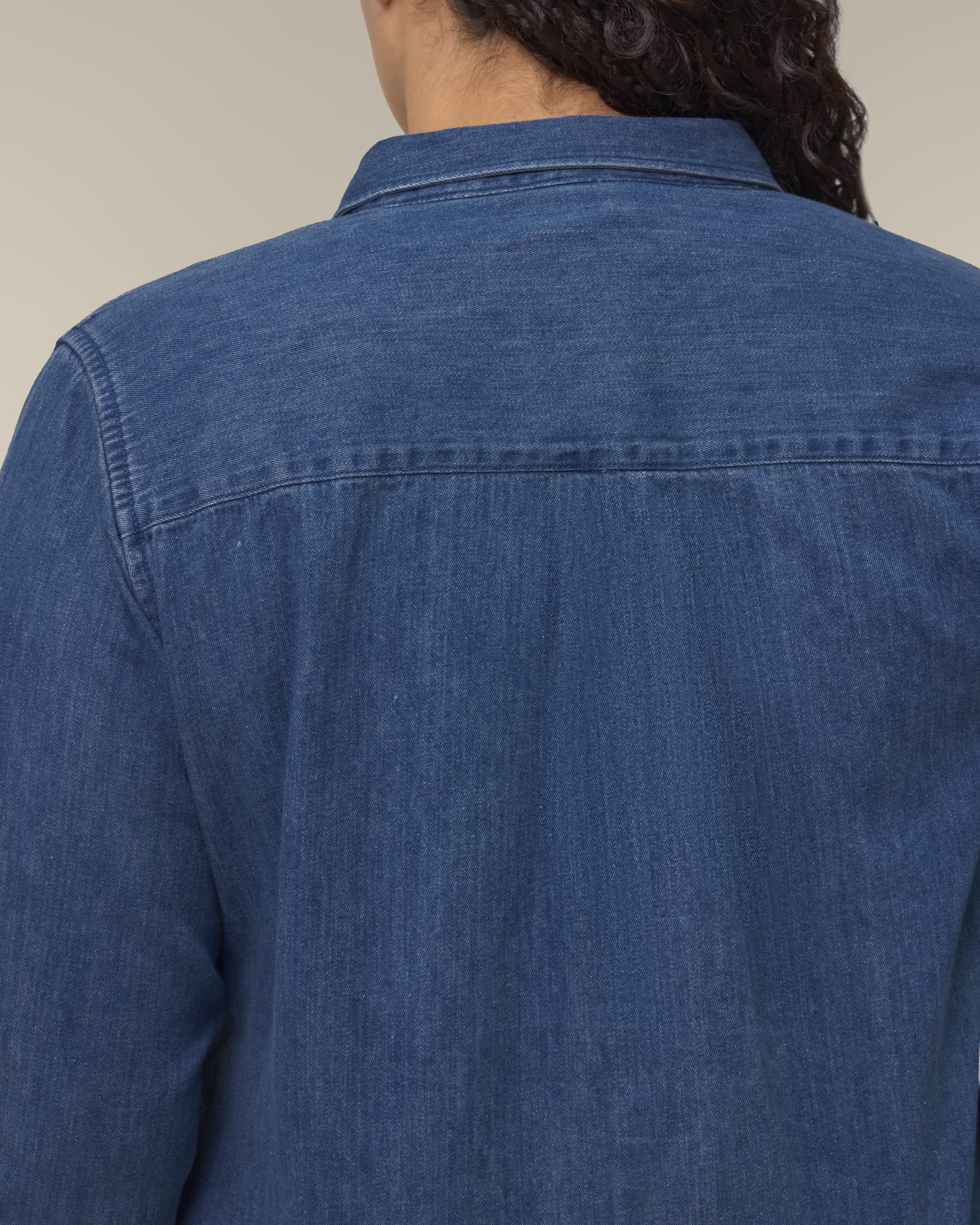 Organic Cotton Long Sleeve Denim Shirt: Womens - REGN