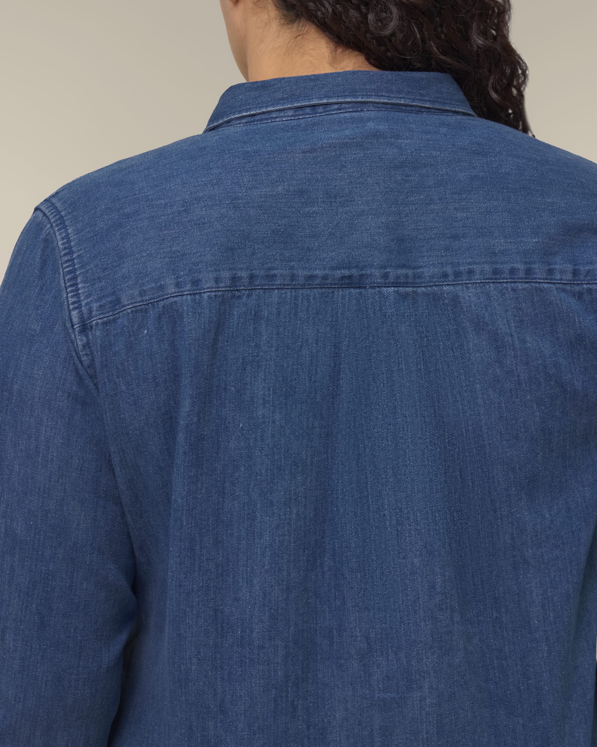 Organic Cotton Long Sleeve Denim Shirt: Womens - REGN