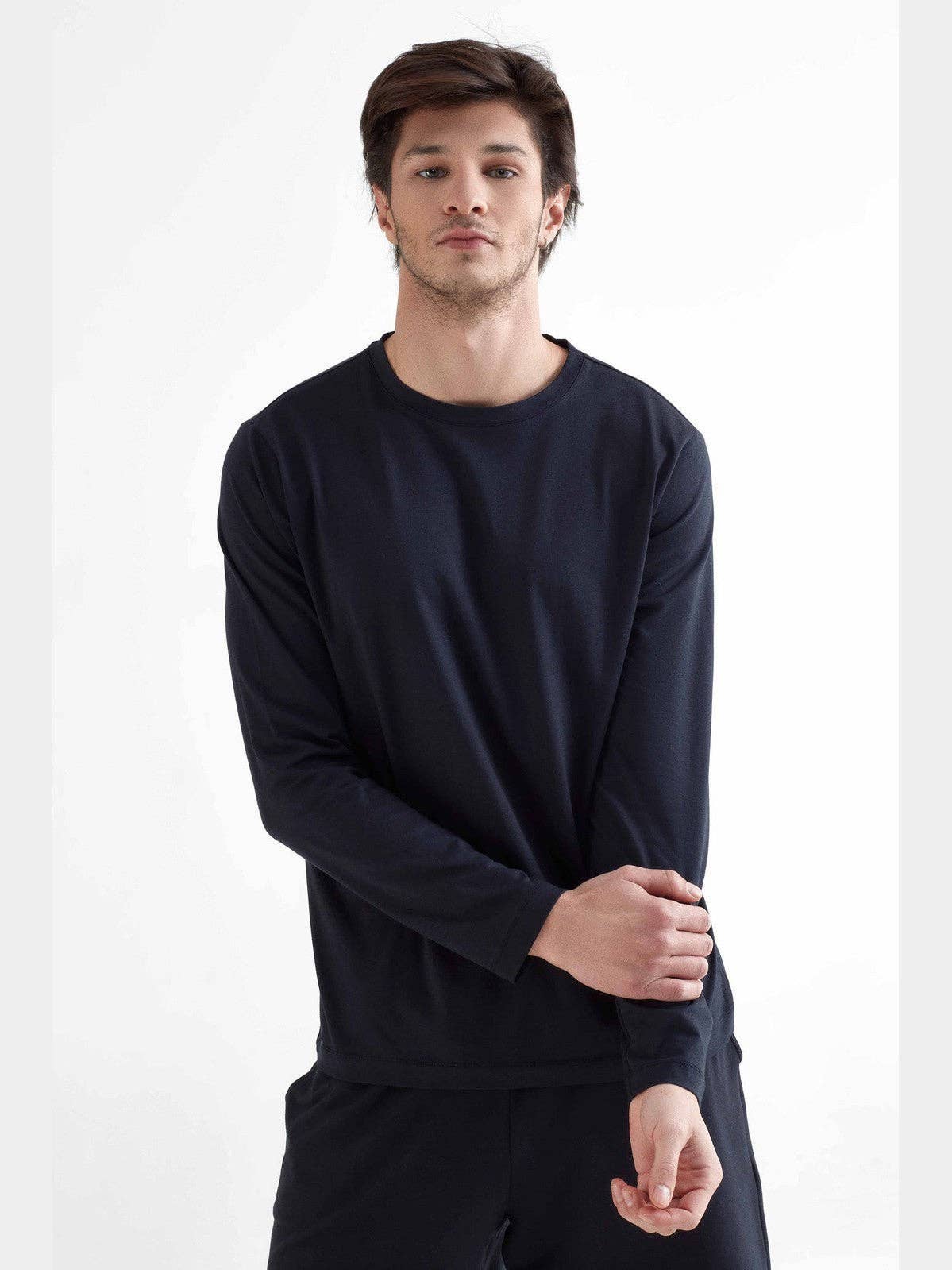 Organic Cotton & Modal Long Sleeve T-shirt: Mens - REGN