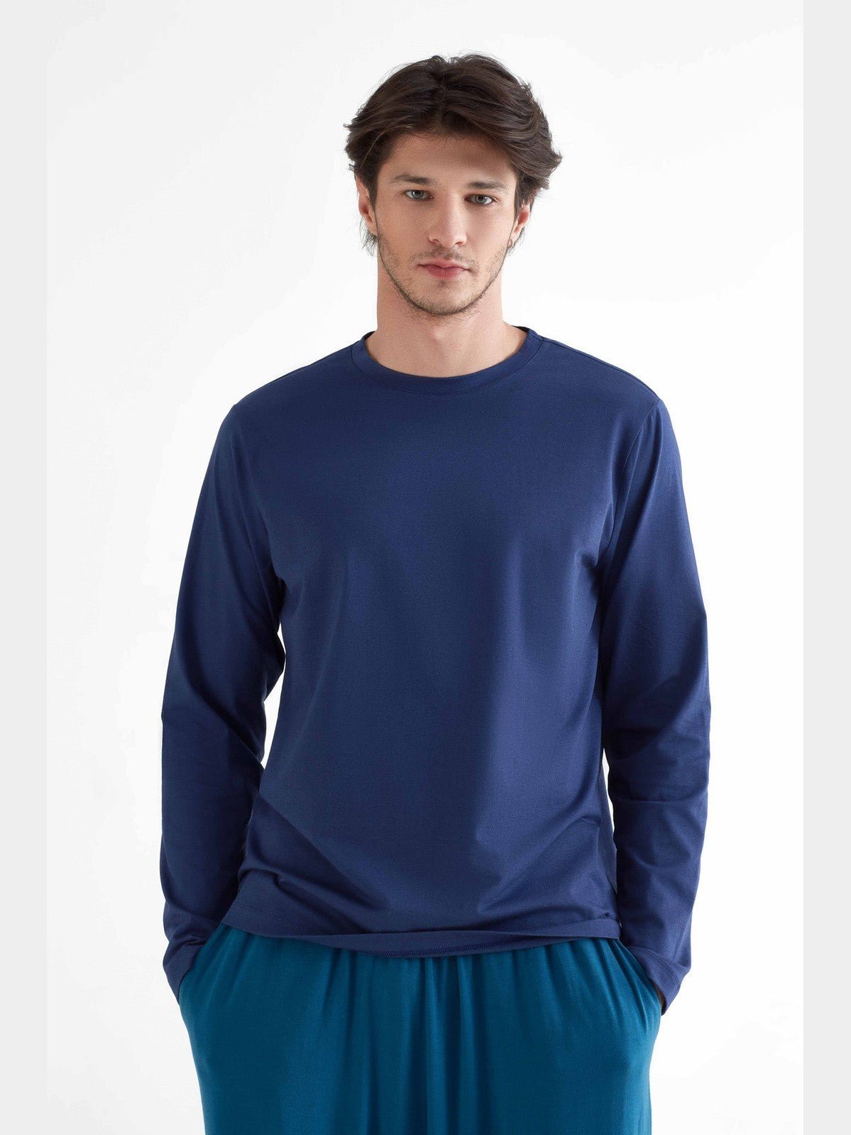 Organic Cotton & Modal Long Sleeve T-shirt: Mens - REGN